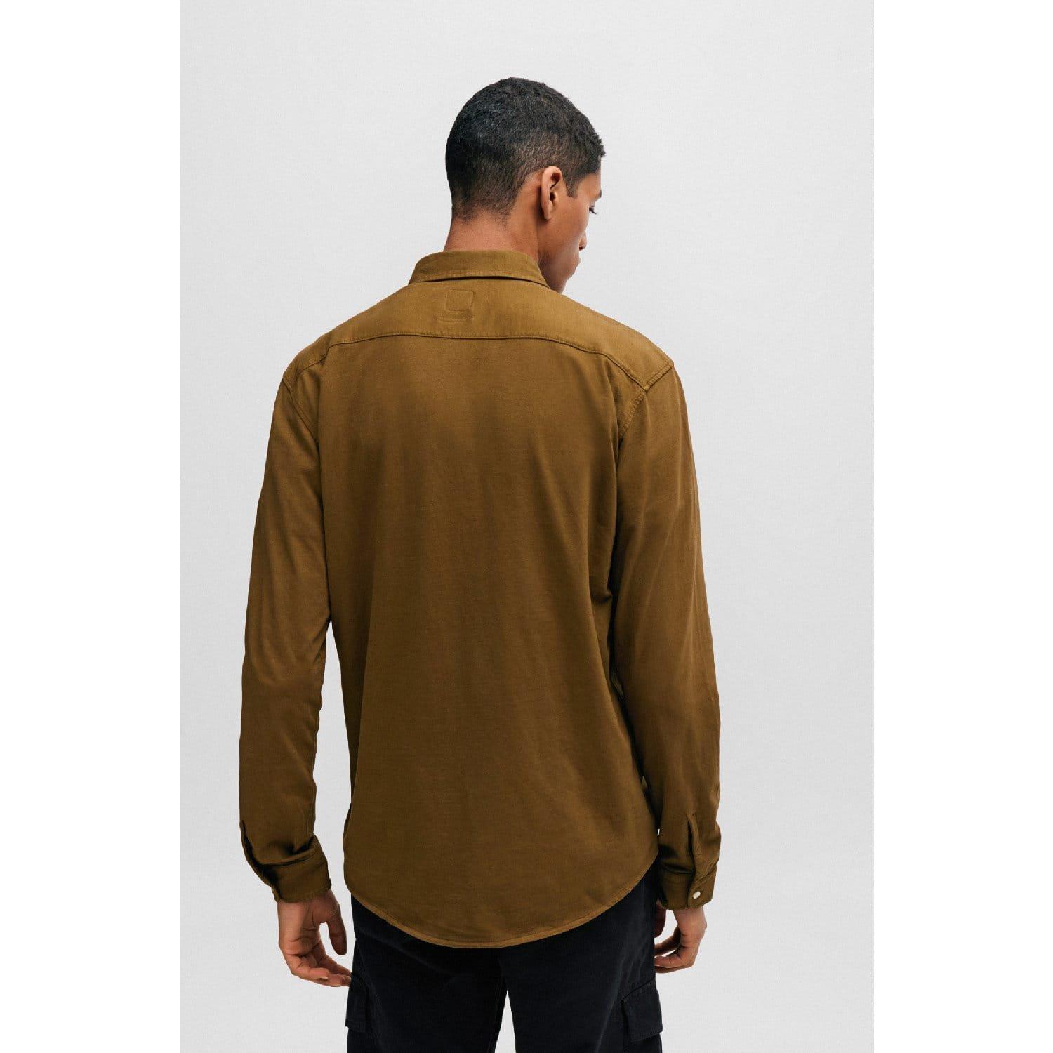 Green - Boss - Mysoft Garment-Dyed Slim-Fit Shirt - 2