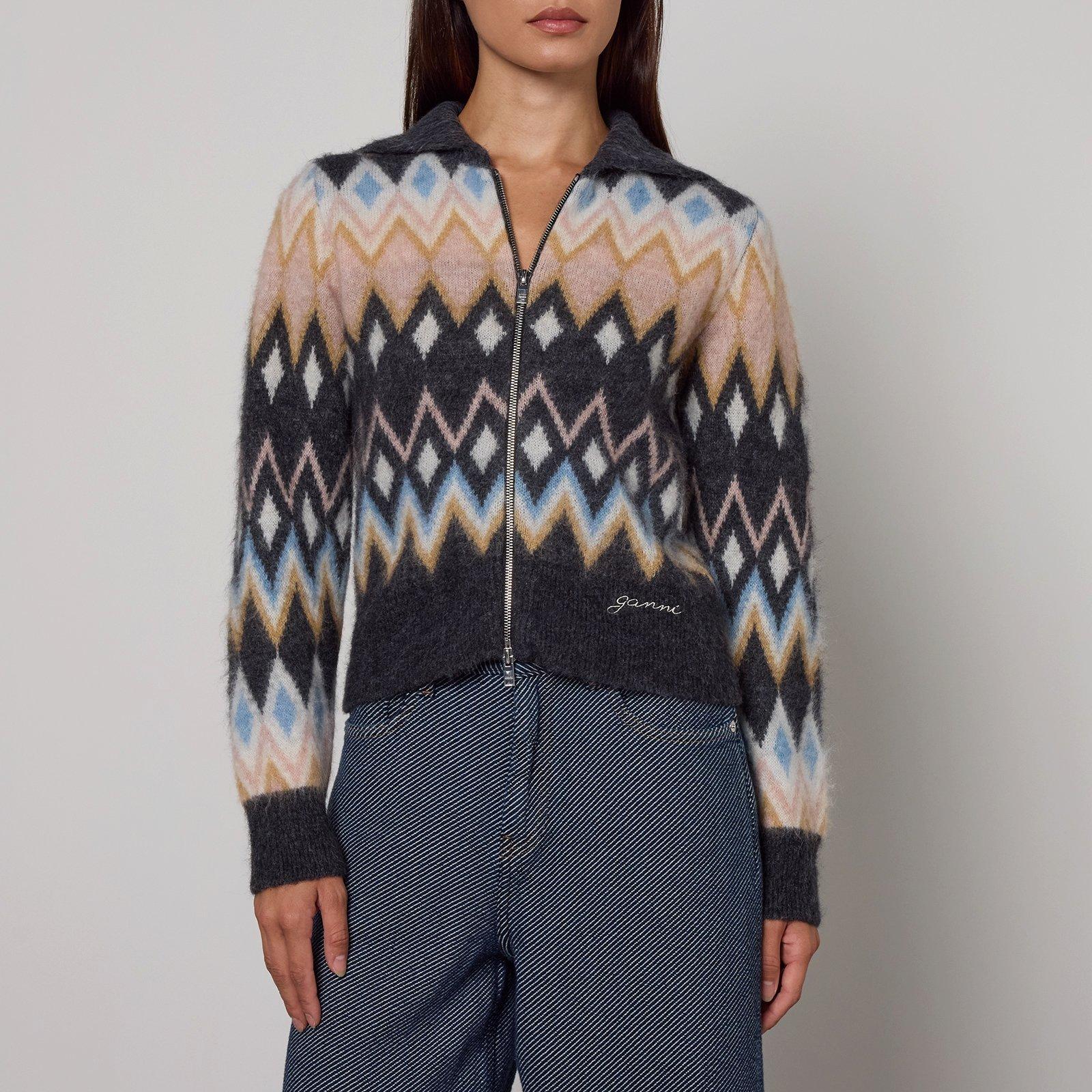 Ganni Women's Pattern Cardigan - Multicolour - Size 16 (42)