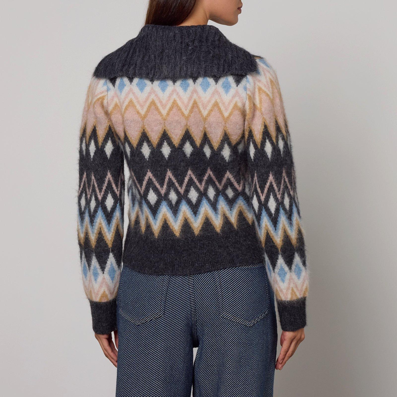 Multicolour - Ganni - Women's Pattern Cardigan - 2