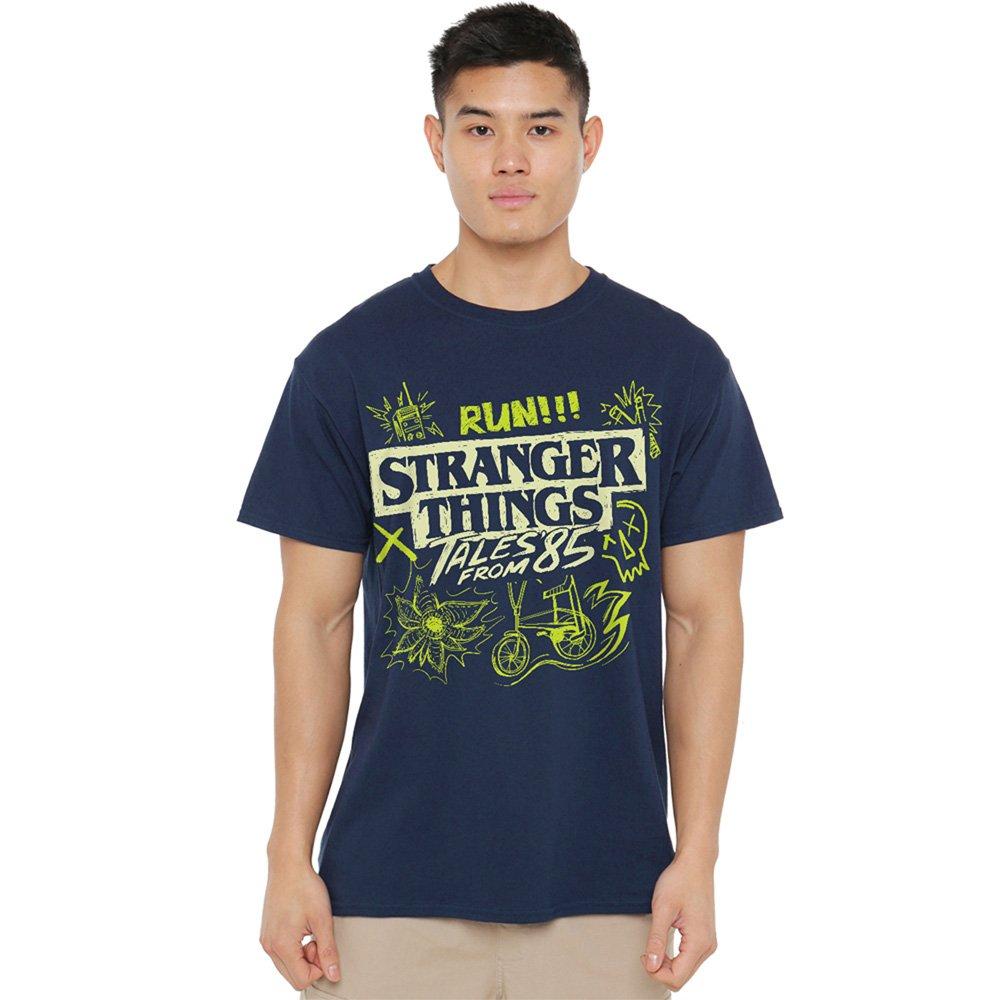 Navy - Stranger Things - Stranger Things Tales From 85 Graffiti Glow T Shir - 1