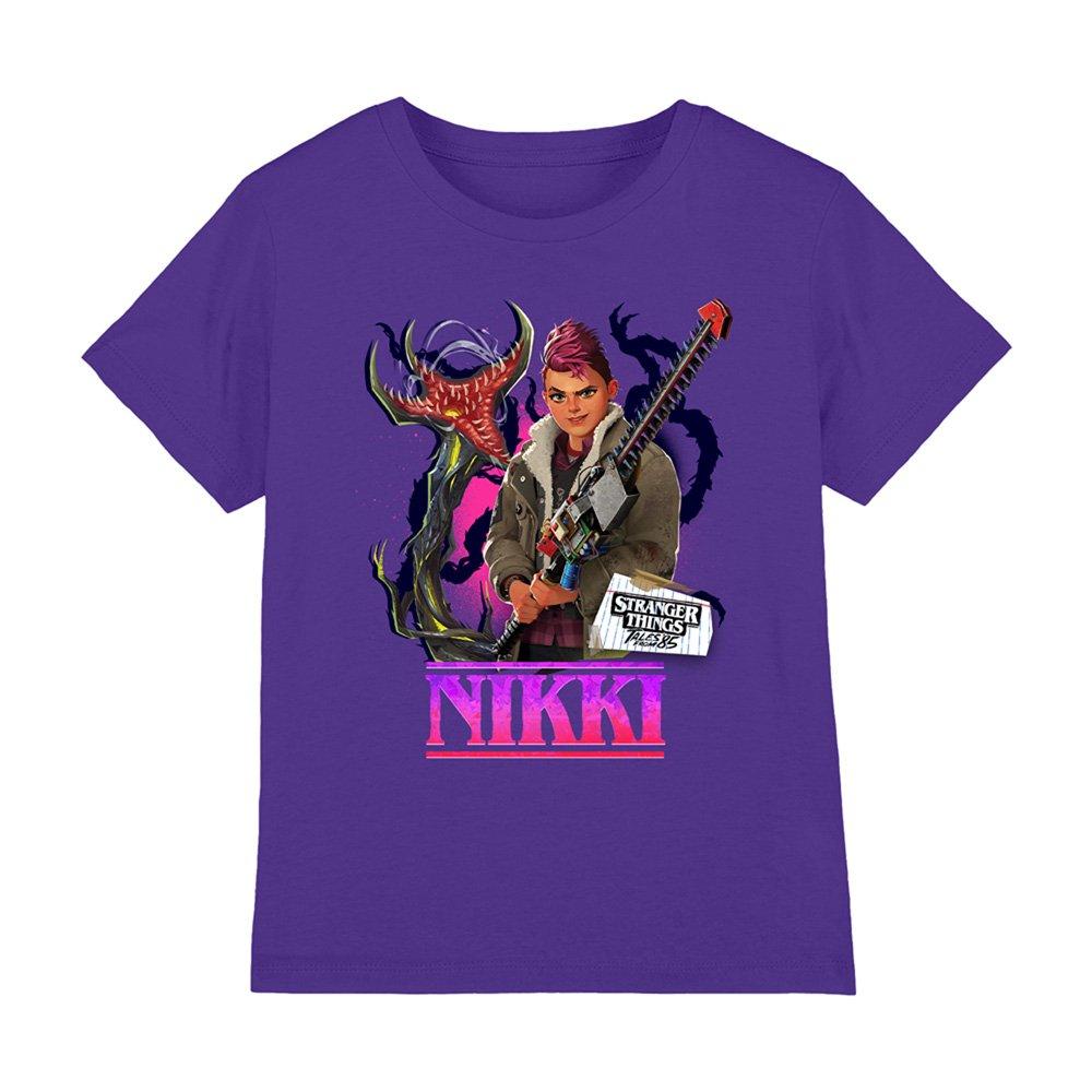 Purple - Stranger Things - Stranger Things Tales From 85 Nikki Kids T Shirt - 1