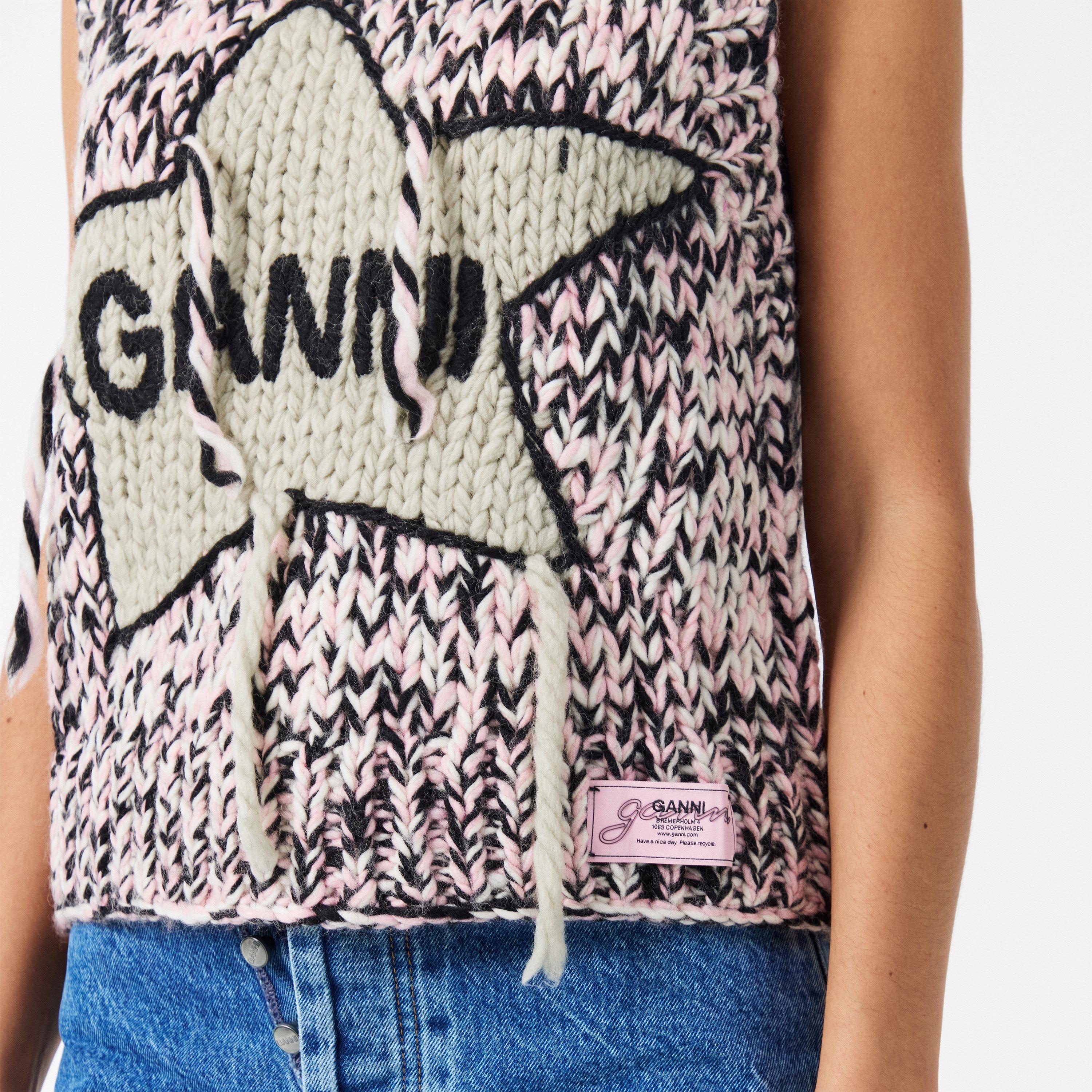 Ganni Womens Graphic Hand Knit Vest | Cruise Fashion