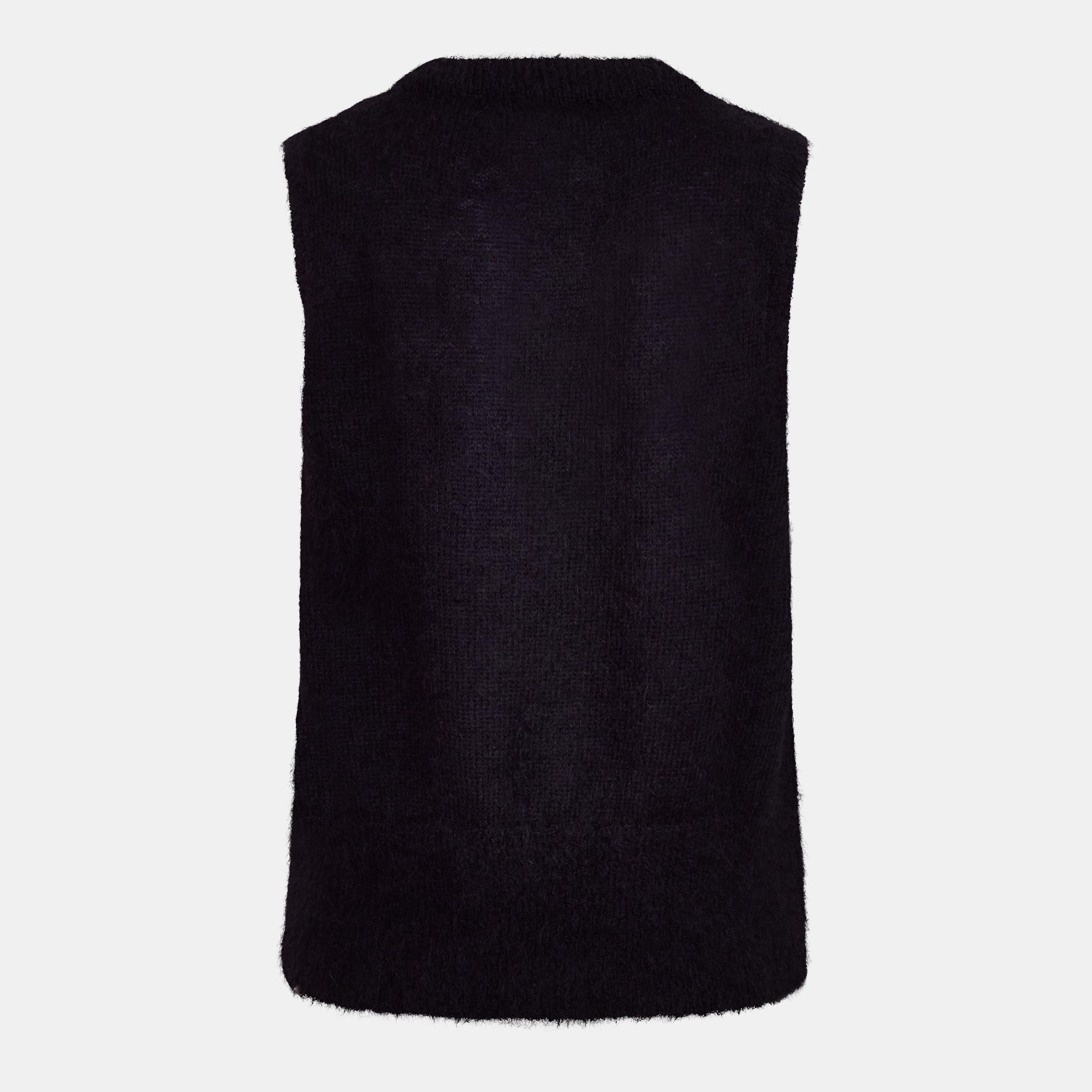 Black - Ganni - Ganni Mohair Vest  Ld99 - 2