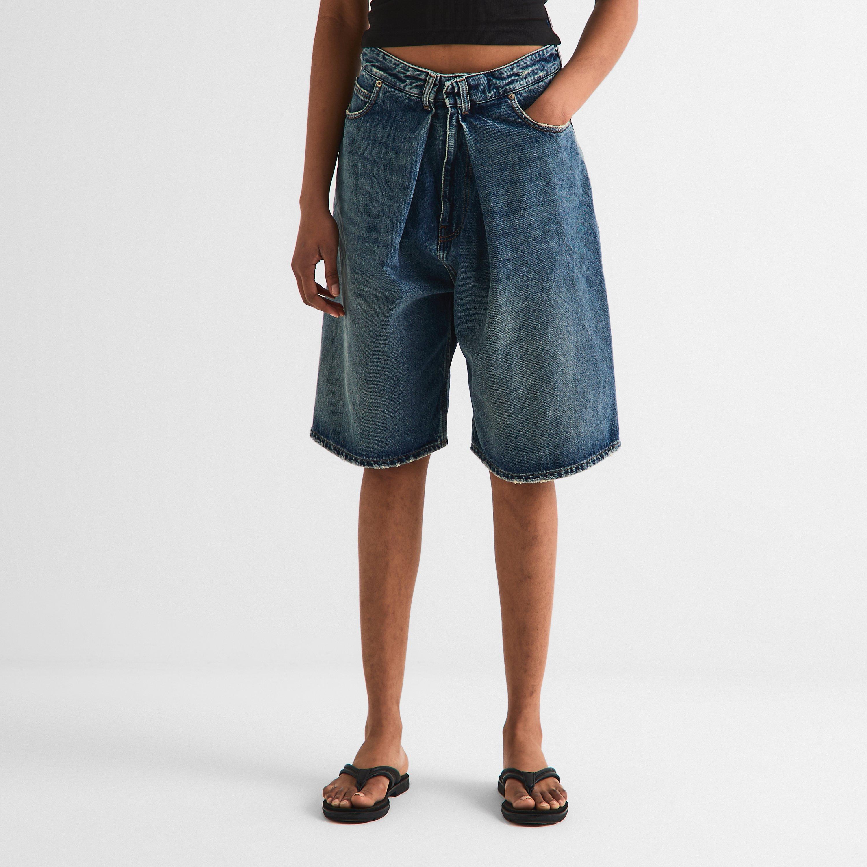 Dirty Blue - Balenciaga - Women's Denim Shorts - 3
