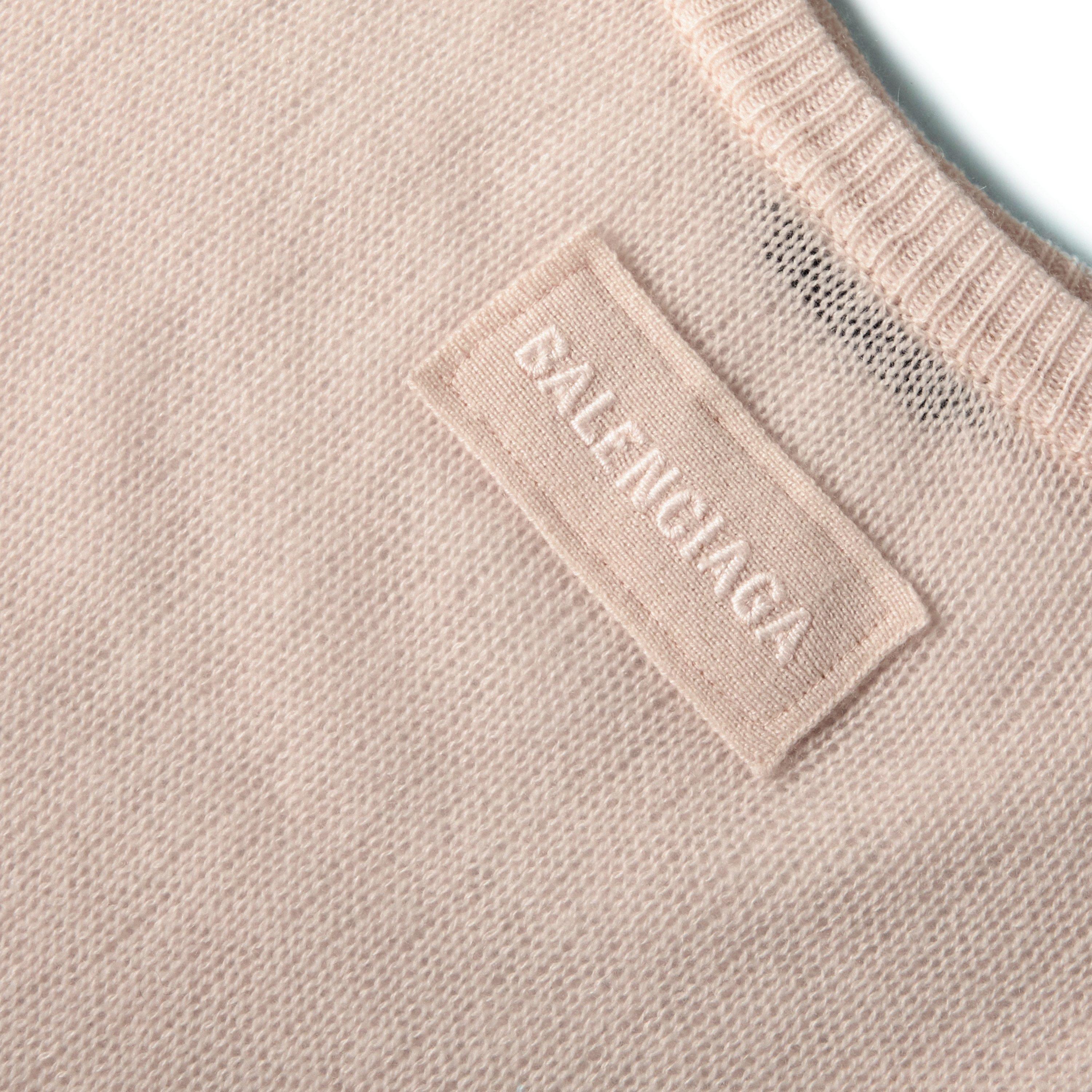 Dusty Pink - Balenciaga - Women's Crew Neck Jumper - 3