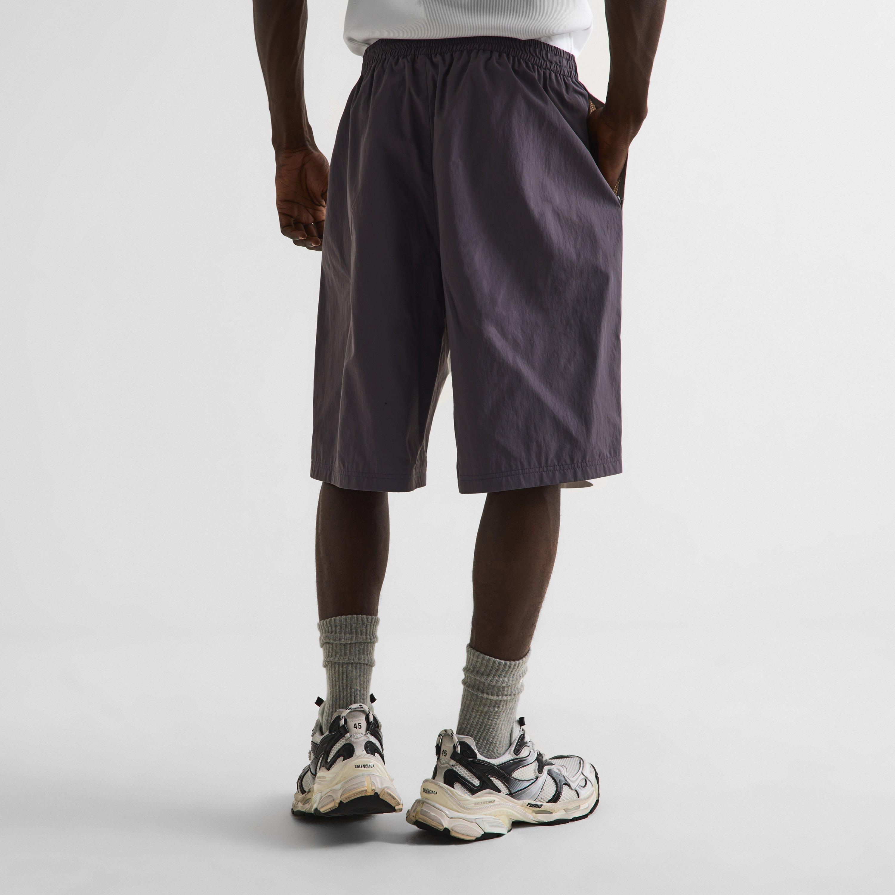 Light Grey - Balenciaga - Men's Woven Tracksuit Shorts - 4