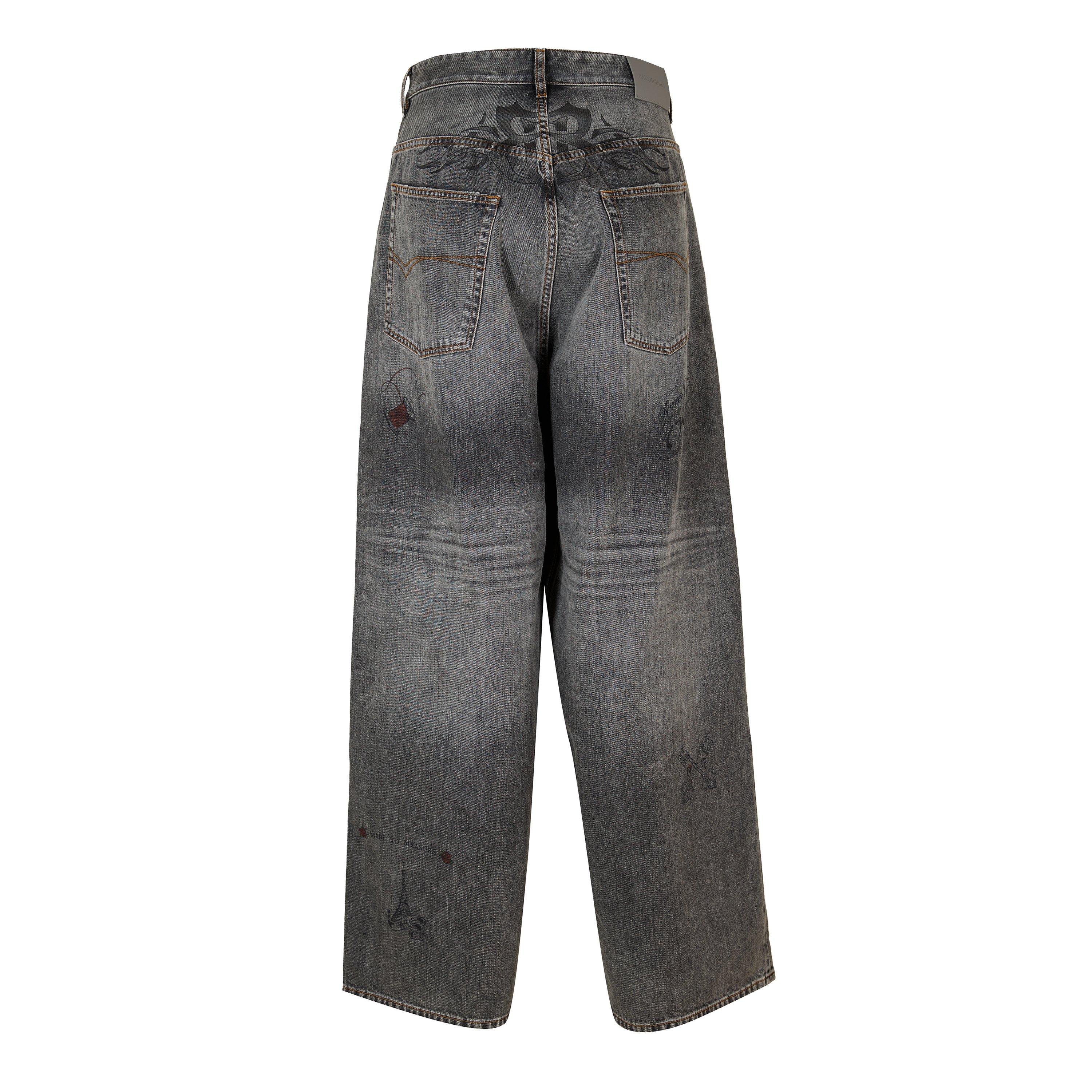 Dark Grey - Balenciaga - Men's Wide Leg Jeans - 2
