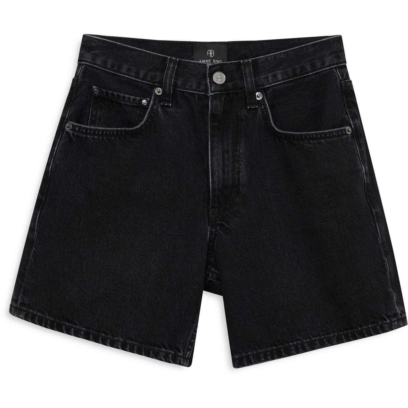 Anine Bing Womens Denim Shorts - Vintage Black - Size 30 L30
