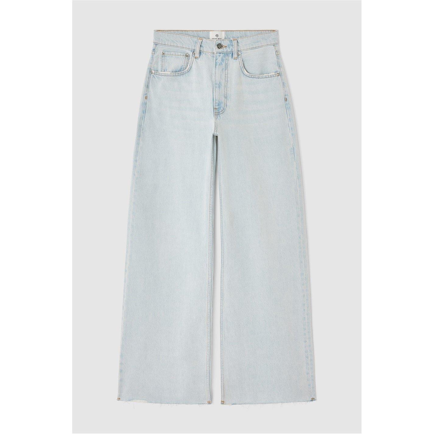 Anine Bing Womens Wide Leg Jeans - WASHED BLUE - Size 28 L30
