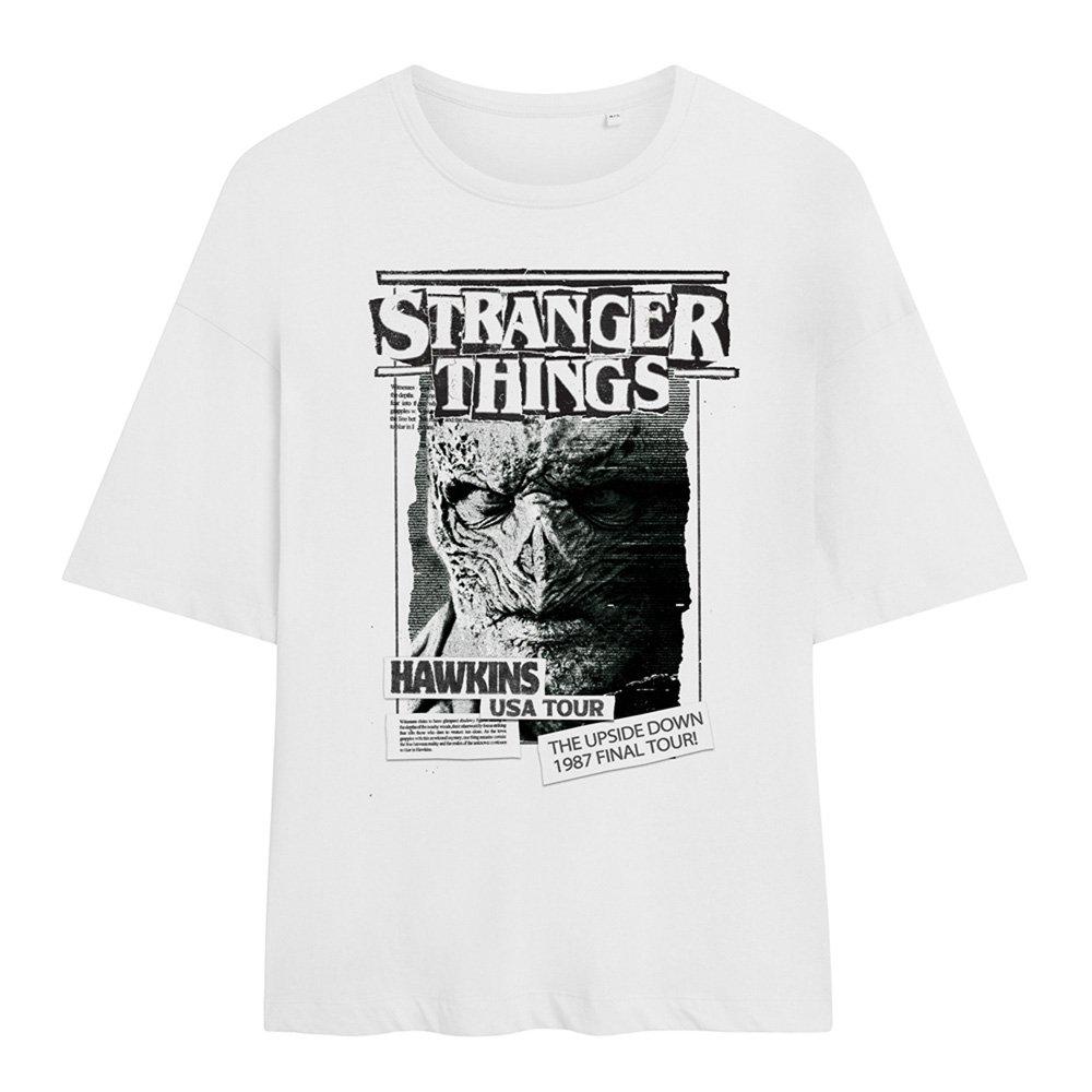 White - Stranger Things - Stranger Things Newspaper Vecna Oversized T-Shirt - 1