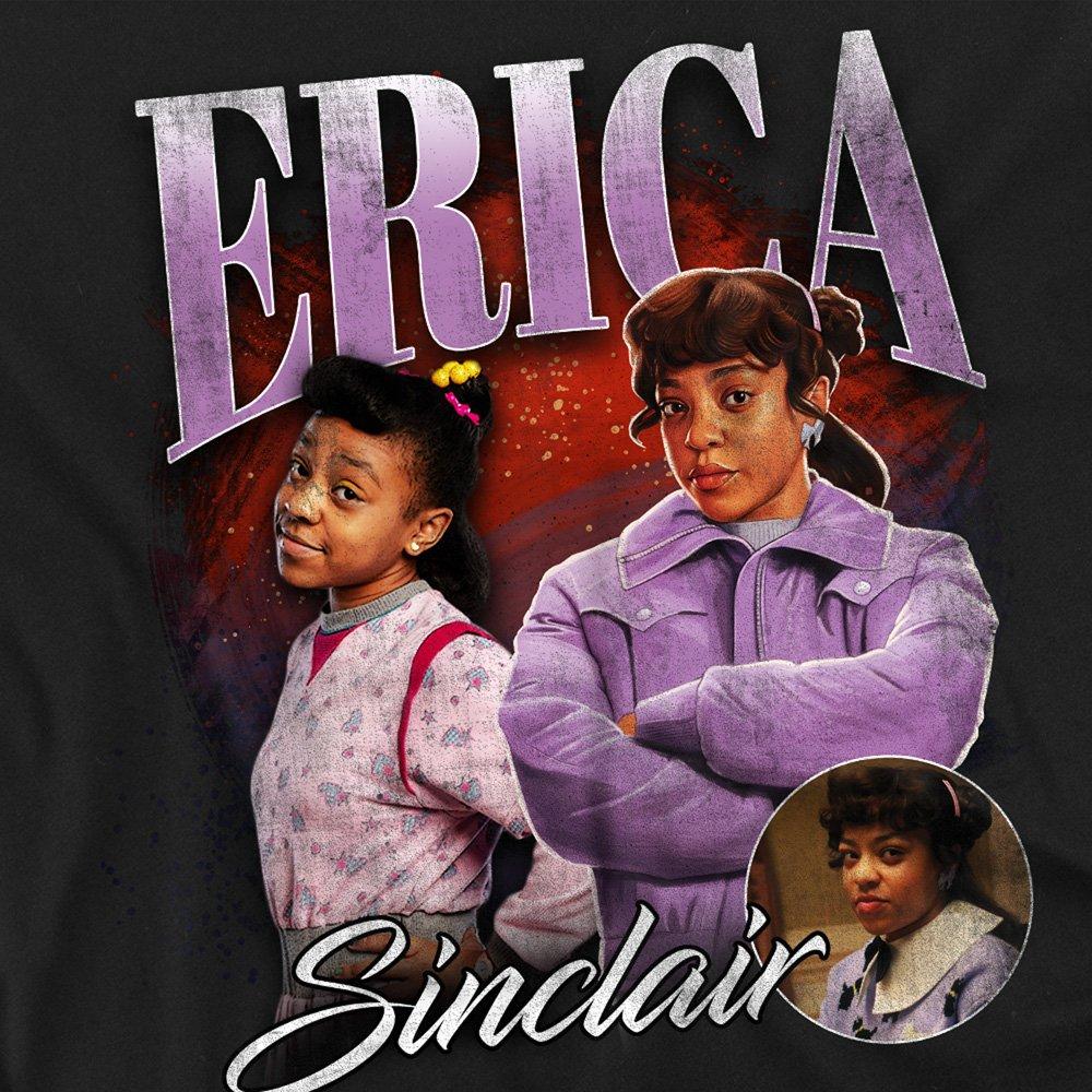 Black - Stranger Things - Stranger Things Erica Homage T-Shirt Black - 2