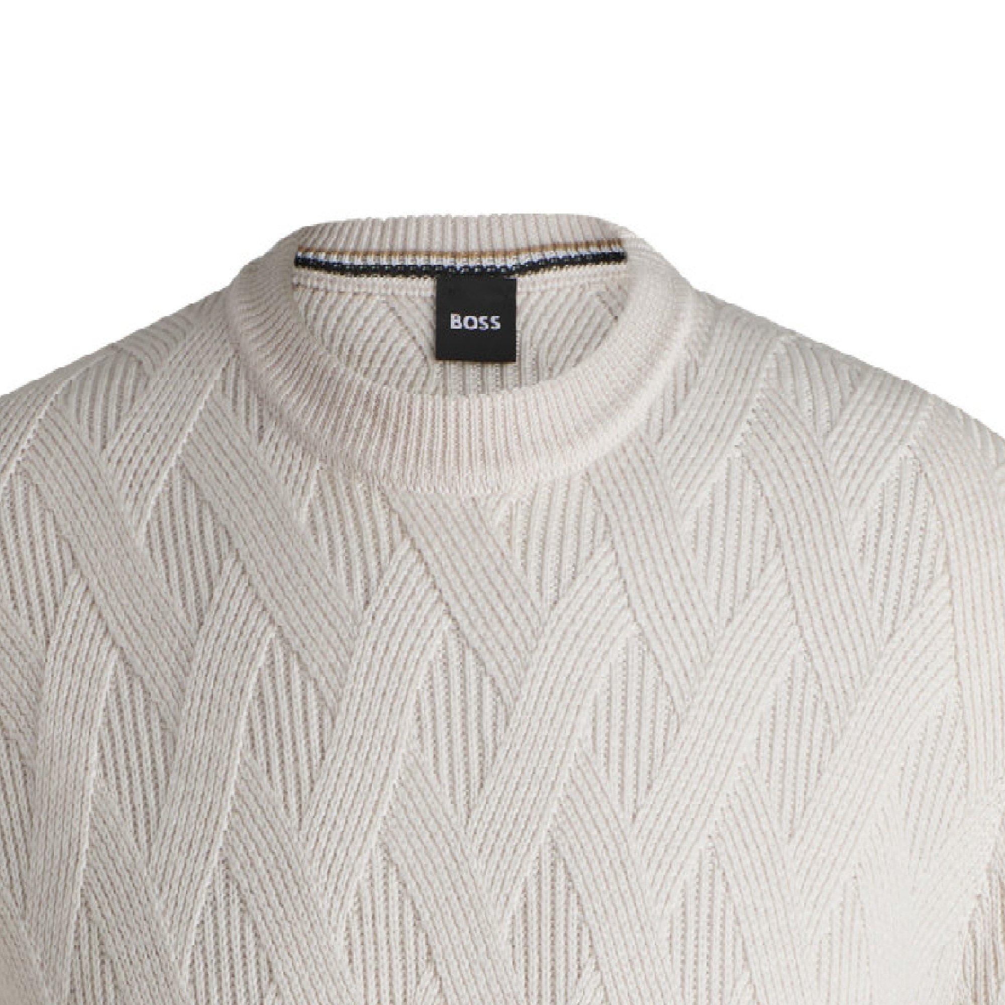 Open White - Boss - H-Elfredo 10265530 01 Knitted Top Mens - 2