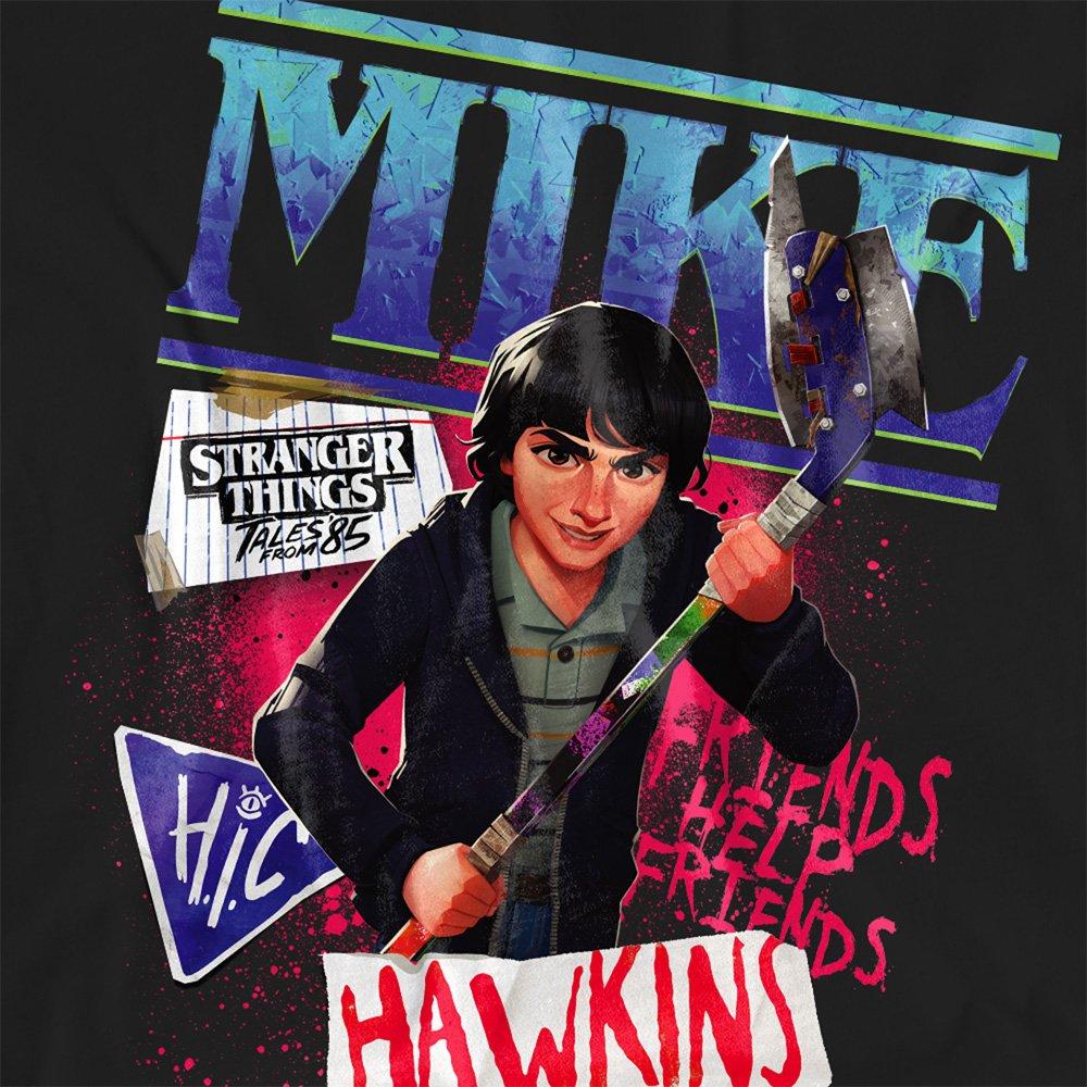 Black - Stranger Things - Stranger Things Tales From 85 Mike T-Shirt Black - 2