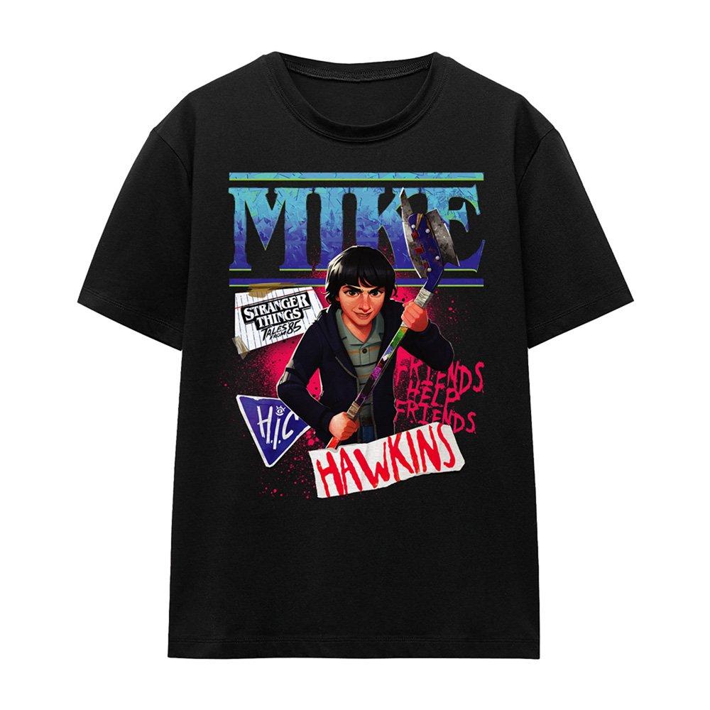 Black - Stranger Things - Stranger Things Tales From 85 Mike T-Shirt Black - 4