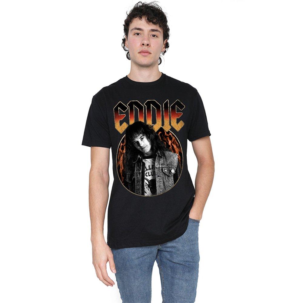 Black - Stranger Things - Stranger Things Eddie Rock Band T-Shirt Black - 1