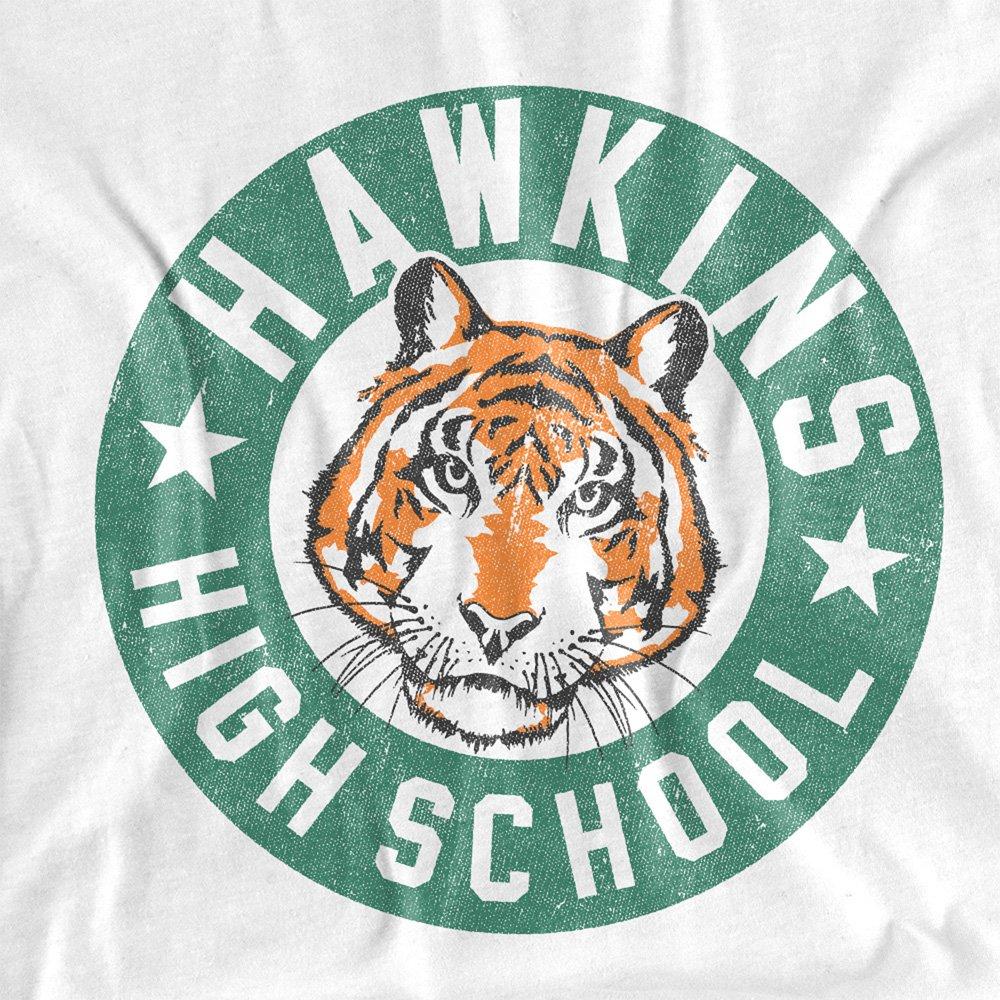 White - Stranger Things - Stranger Things Hawkins High Badge Long Sleeve T-S - 2