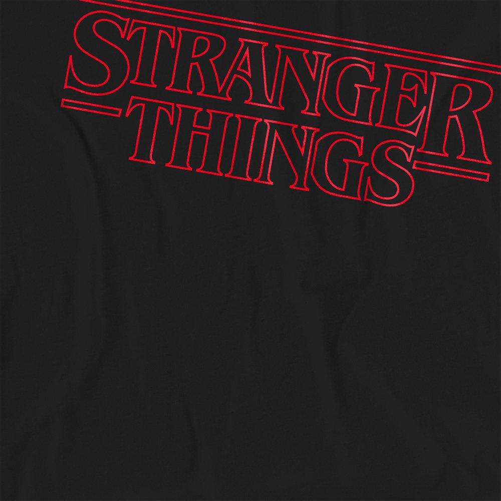 Black - Stranger Things - Stranger Things Outline Logo T Shirt Black - 2
