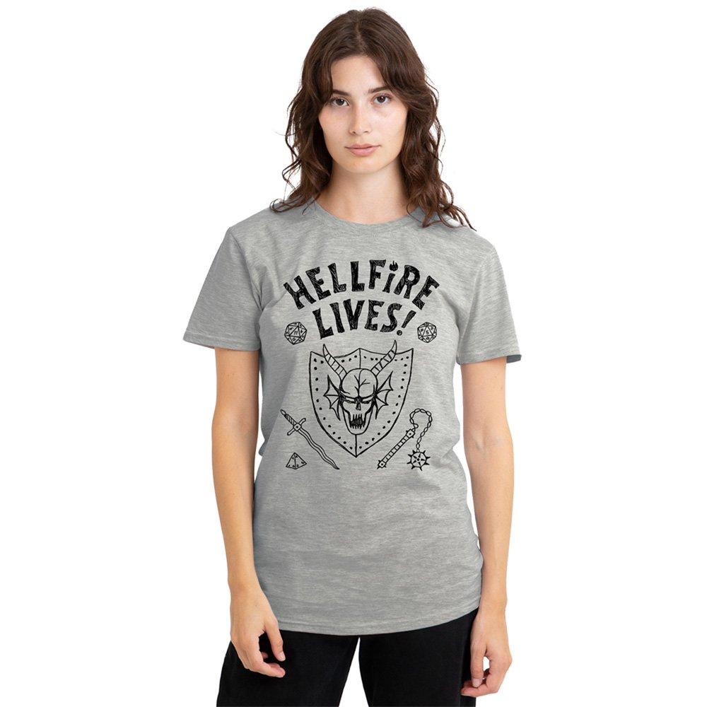 Light Grey - Stranger Things - Stranger Things Hellfire Graduation T Shirt Athle - 1