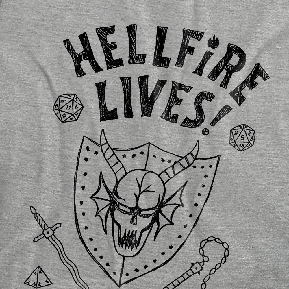 Light Grey - Stranger Things - Stranger Things Hellfire Graduation T Shirt Athle - 2