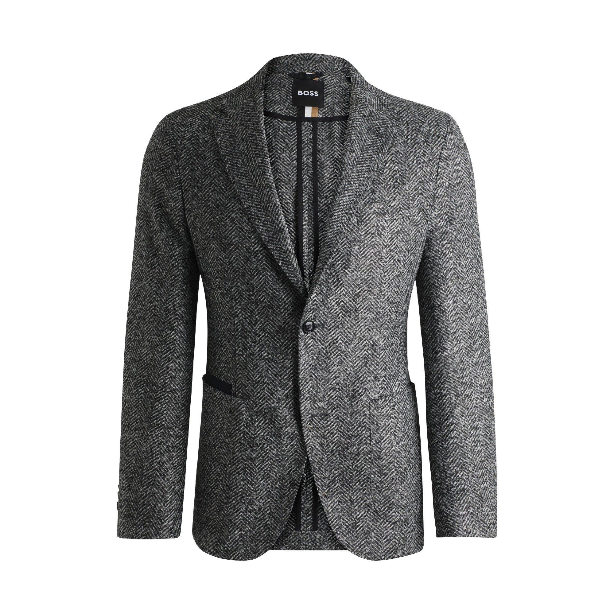 Silver - Boss - Men's C Jaye Junior Elbow Formal Jacket - 1