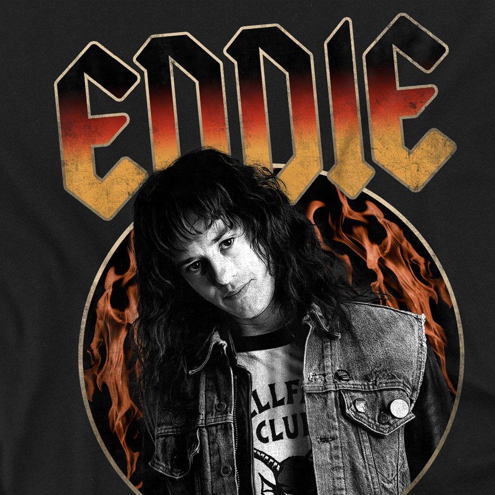 Black - Stranger Things - Stranger Things Eddie Rock Band Long Sleeve T-Shir - 2