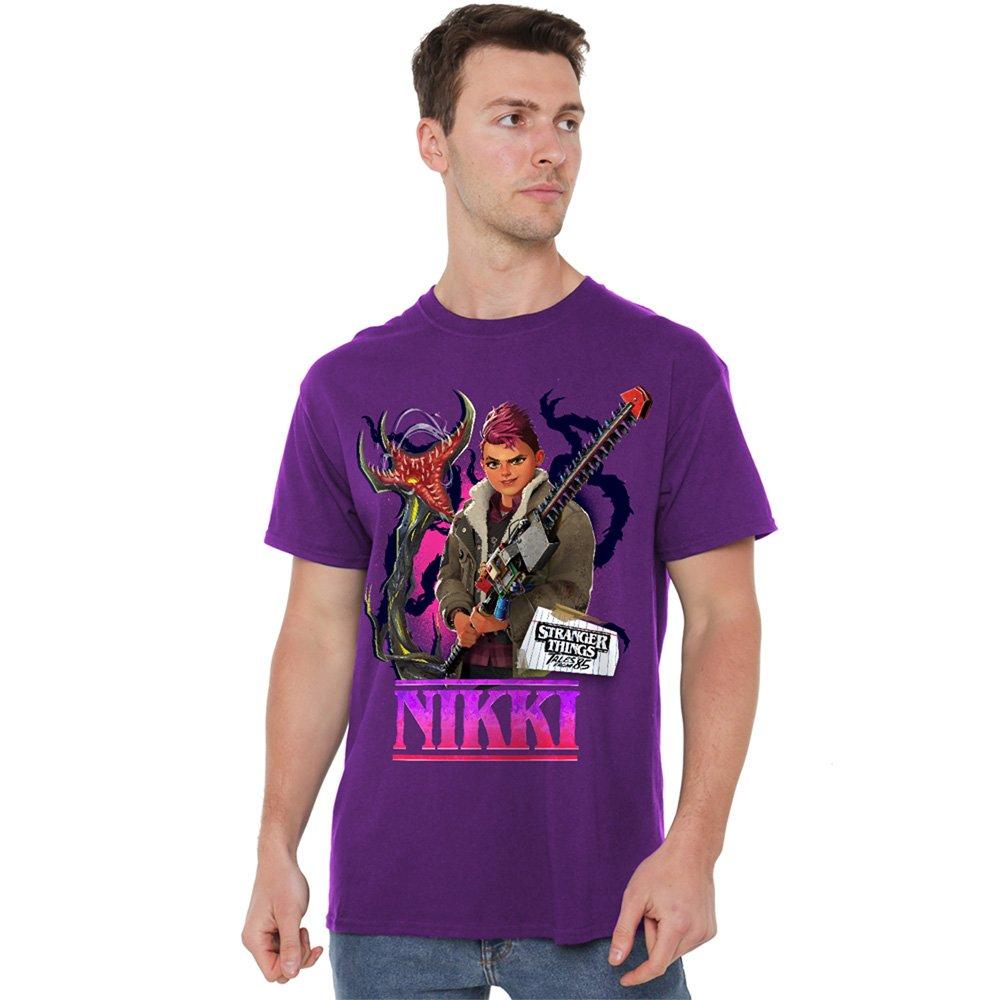 Purple - Stranger Things - Stranger Things Tales From 85 Nikki T Shirt Purpl - 1