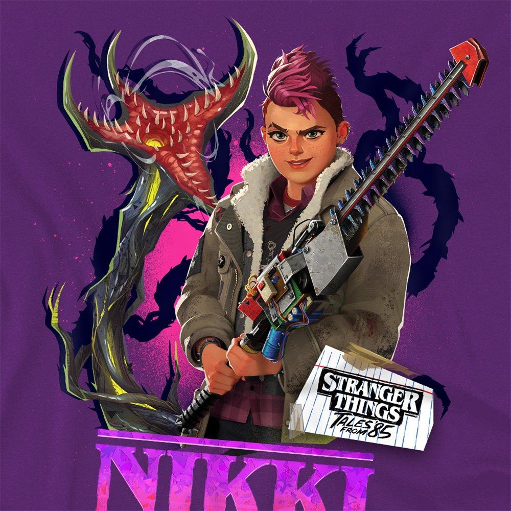 Purple - Stranger Things - Stranger Things Tales From 85 Nikki T Shirt Purpl - 2
