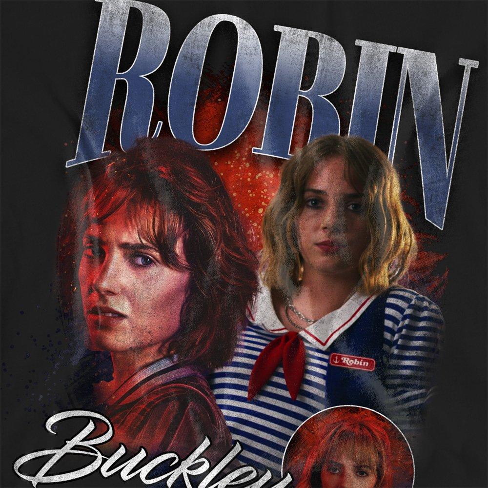 Black - Stranger Things - Stranger Things Robin Homage T Shirt Black - 2