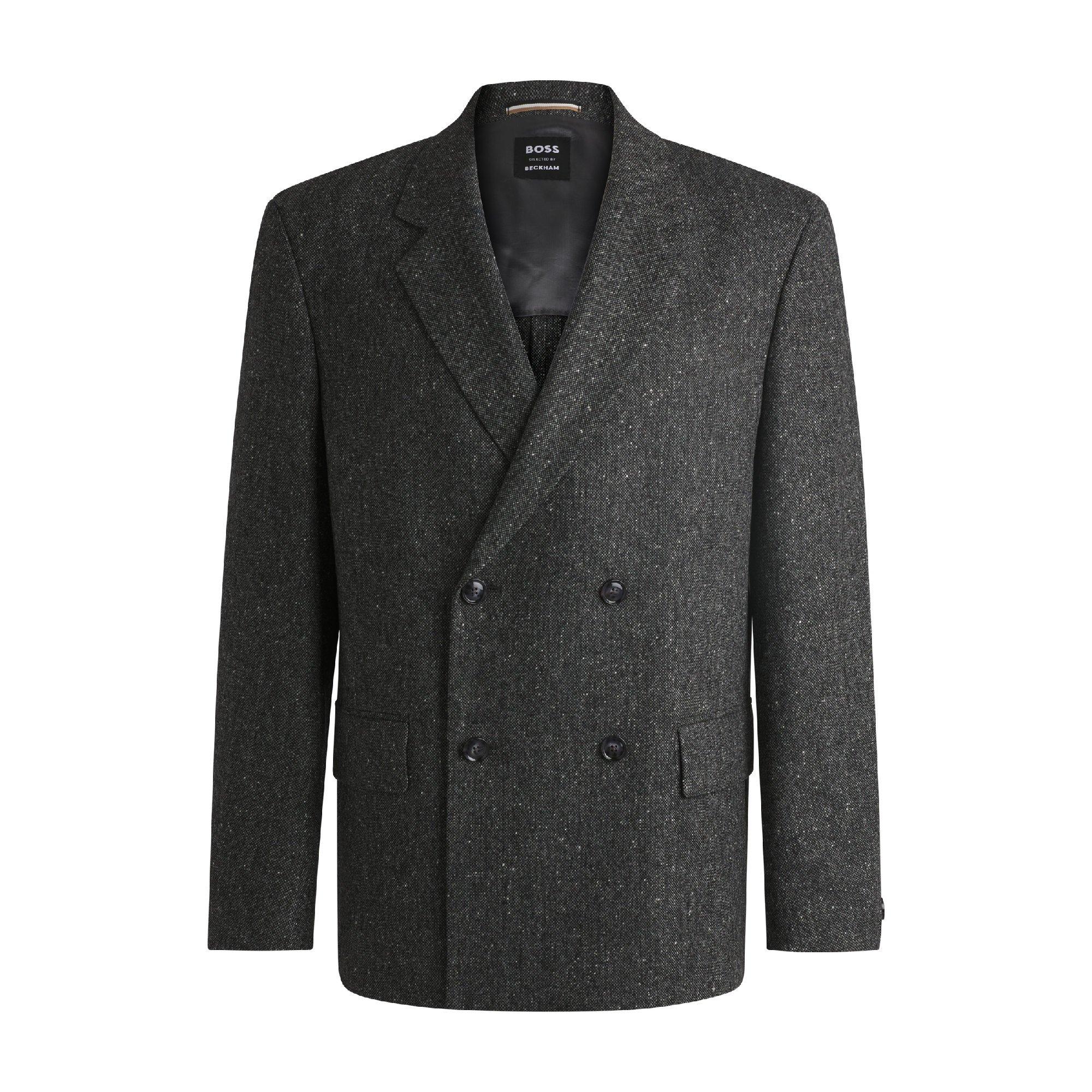 Medium Grey - Boss - Men's Cris Double Breasted Formal Jacket - 1