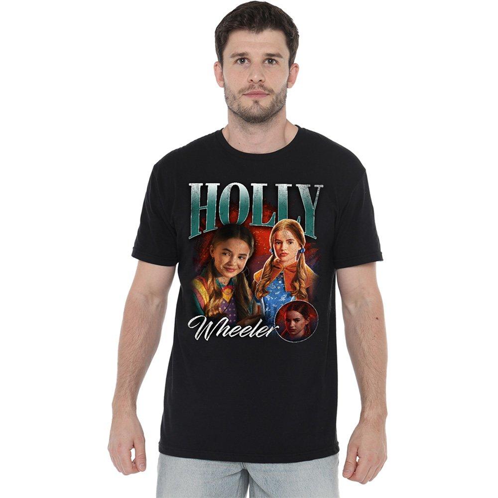 Black - Stranger Things - Stranger Things Holly Homage T-Shirt Black - 1