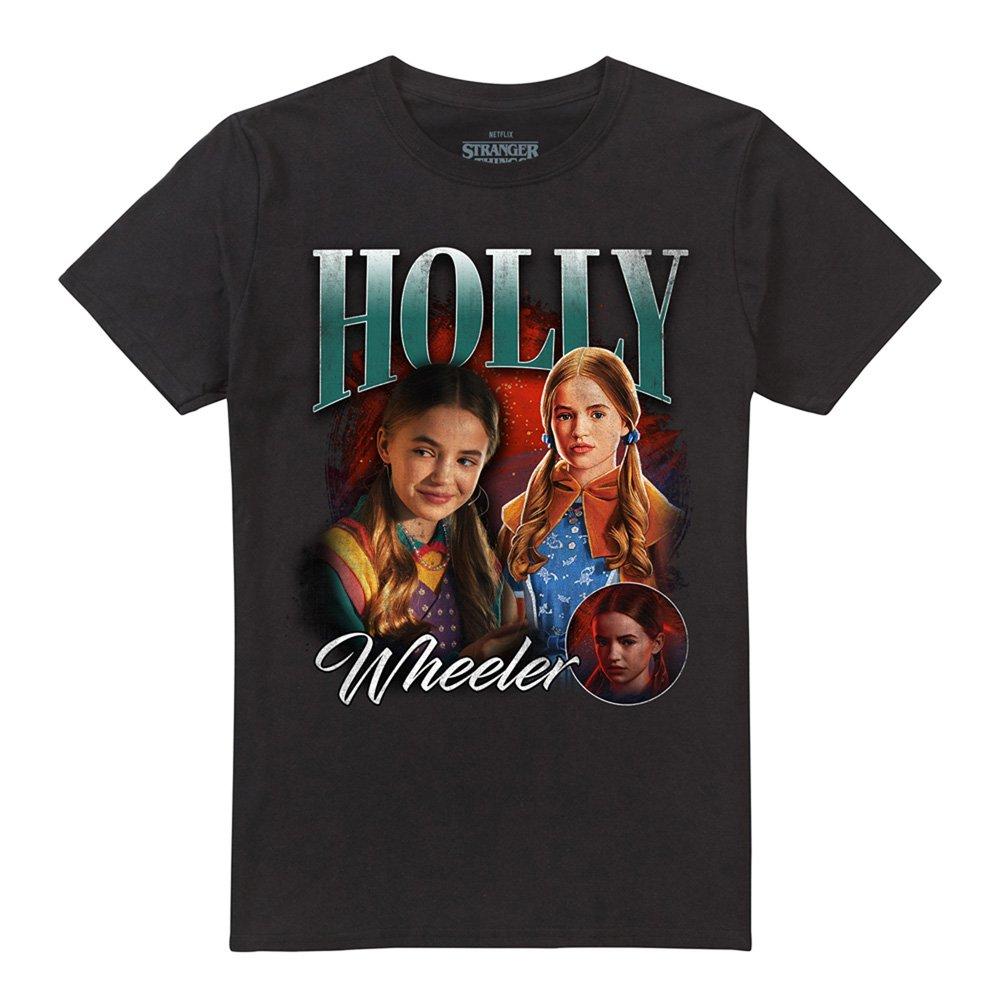 Black - Stranger Things - Stranger Things Holly Homage T-Shirt Black - 4