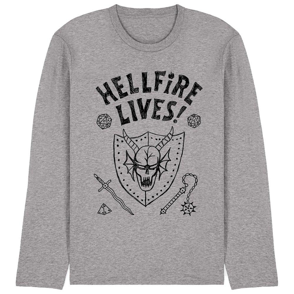 Light Grey - Stranger Things - Stranger Things Hellfire Graduation Long Sleeve Te - 1
