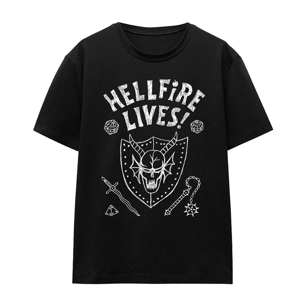 Black - Stranger Things - Stranger Things Hellfire Graduation Invert T Shirt - 4
