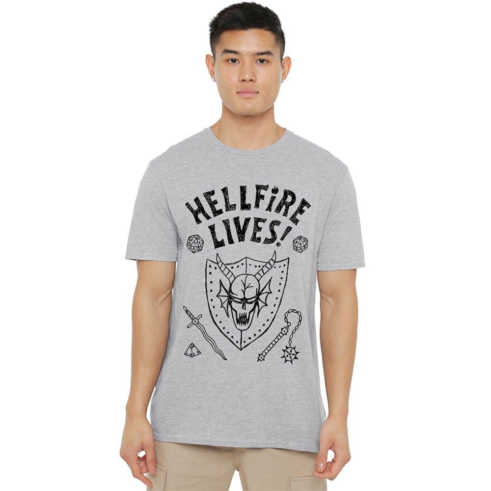 Light Grey - Stranger Things - Stranger Things Hellfire Graduation T-Shirt Athle - 1