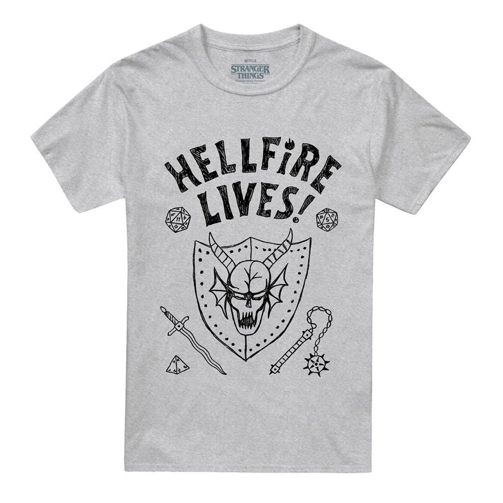 Light Grey - Stranger Things - Stranger Things Hellfire Graduation T-Shirt Athle - 4