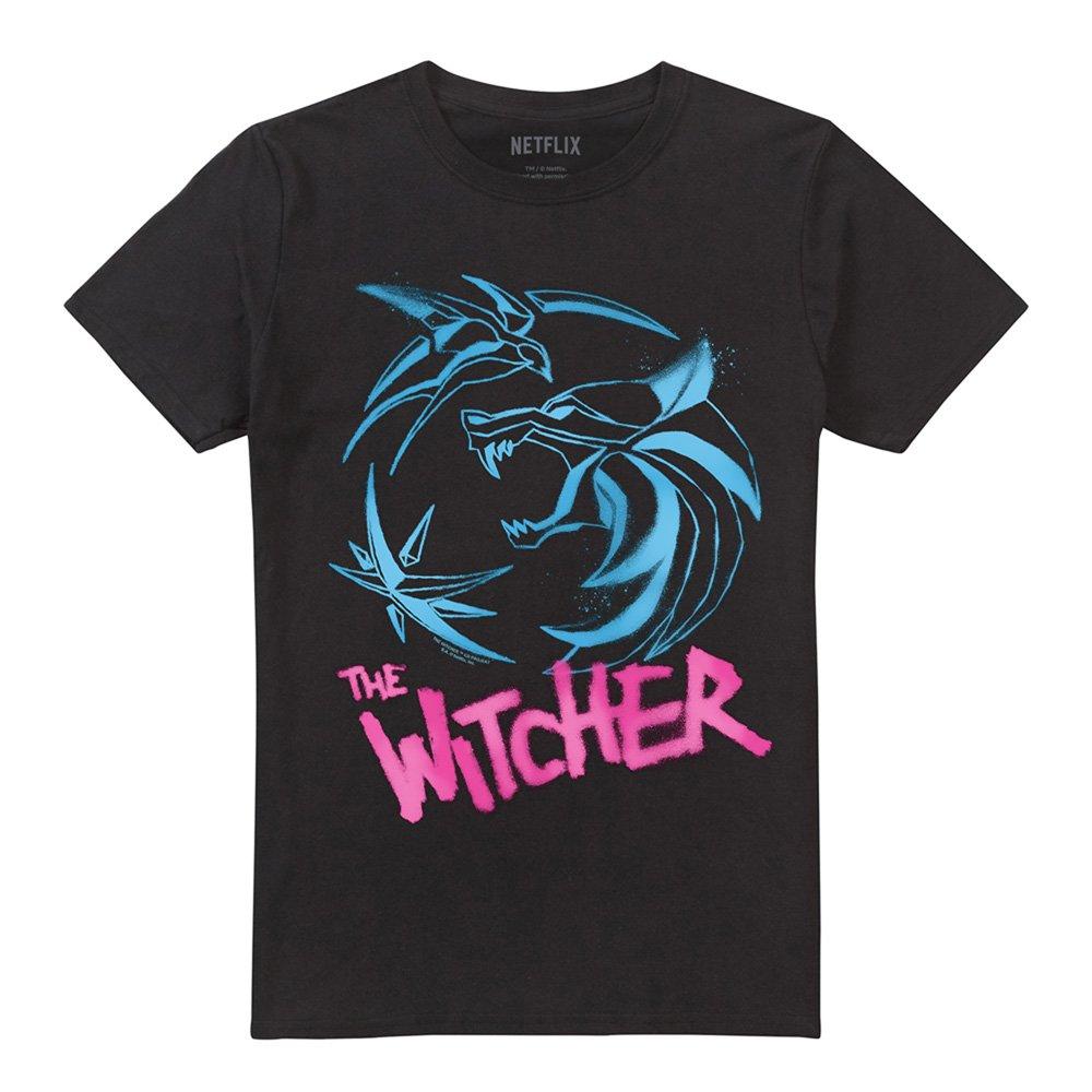 Black - The Witcher - The Witcher Graffiti Spray Crest T-Shirt Black - 4
