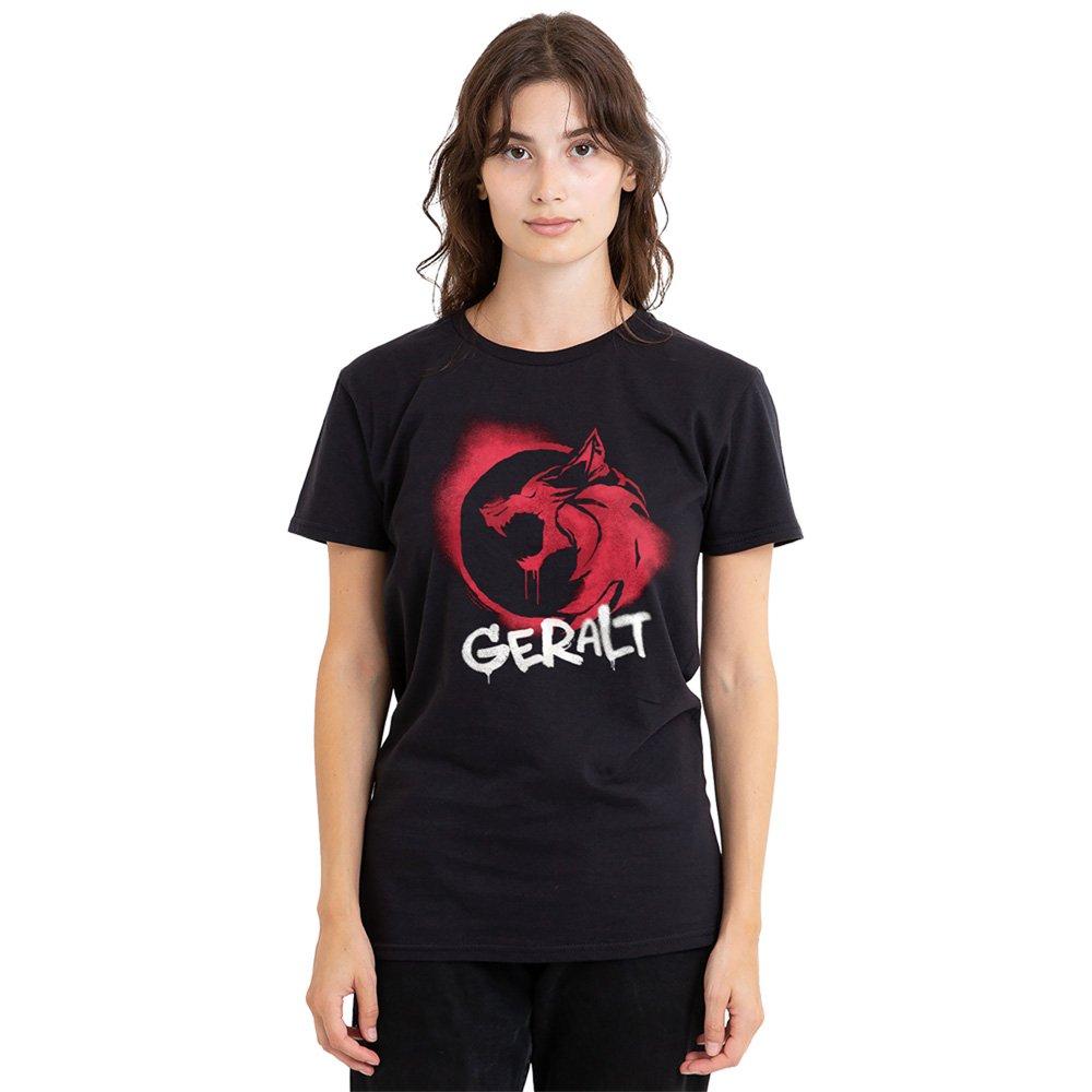The Witcher The Witcher Geralt Graffiti Spray T Shirt Black