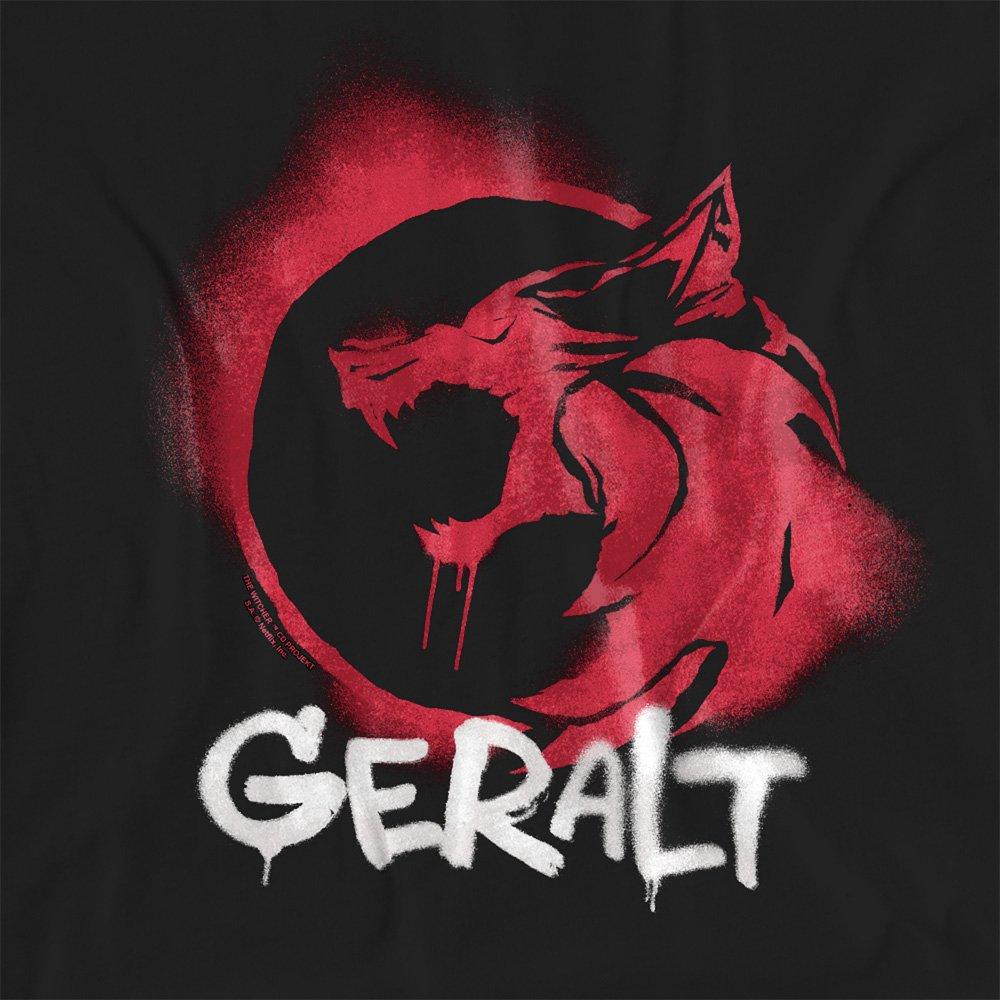 Black - The Witcher - The Witcher Geralt Graffiti Spray T Shirt Black - 2