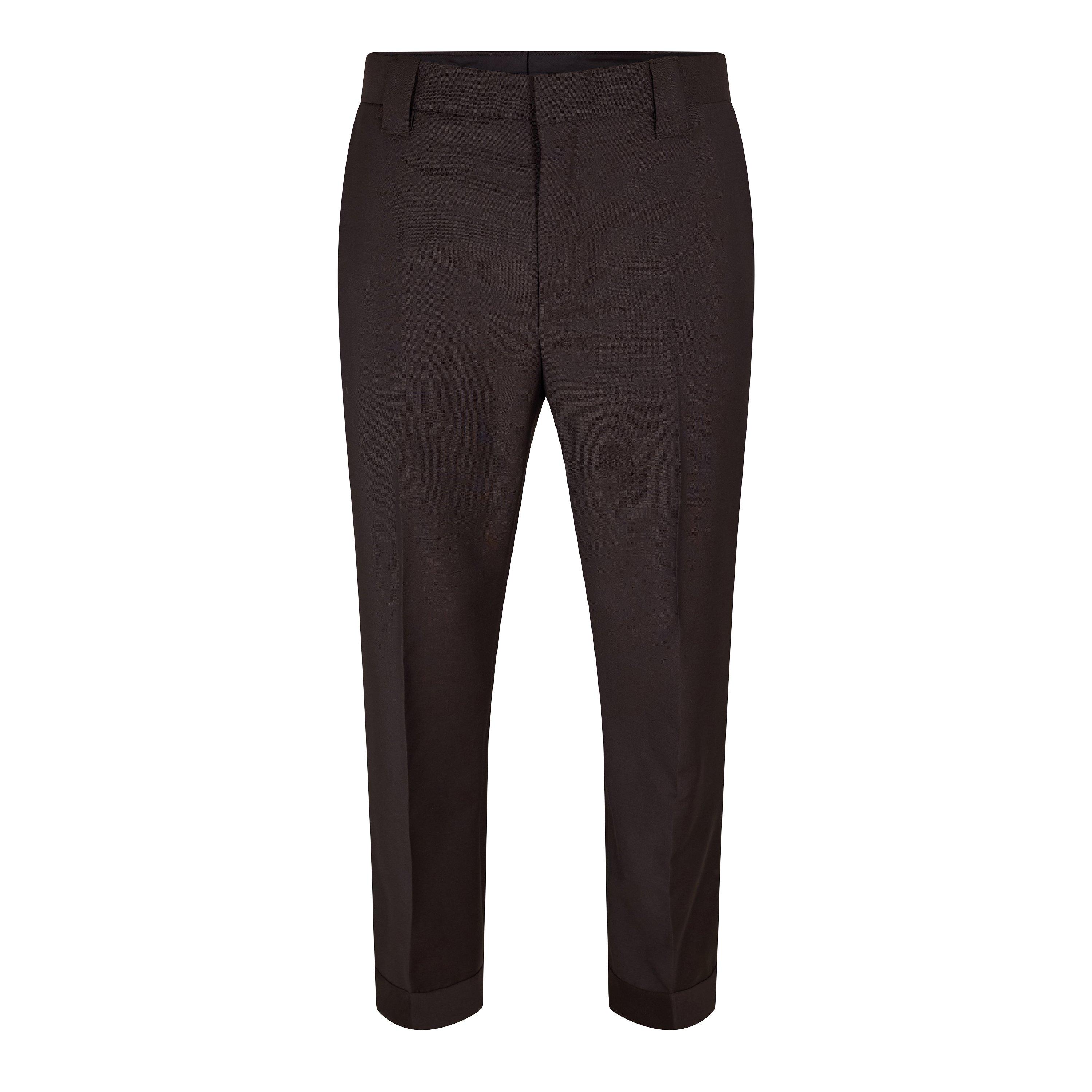 Versace Men's Cuffed Trousers - Chocolate - L
