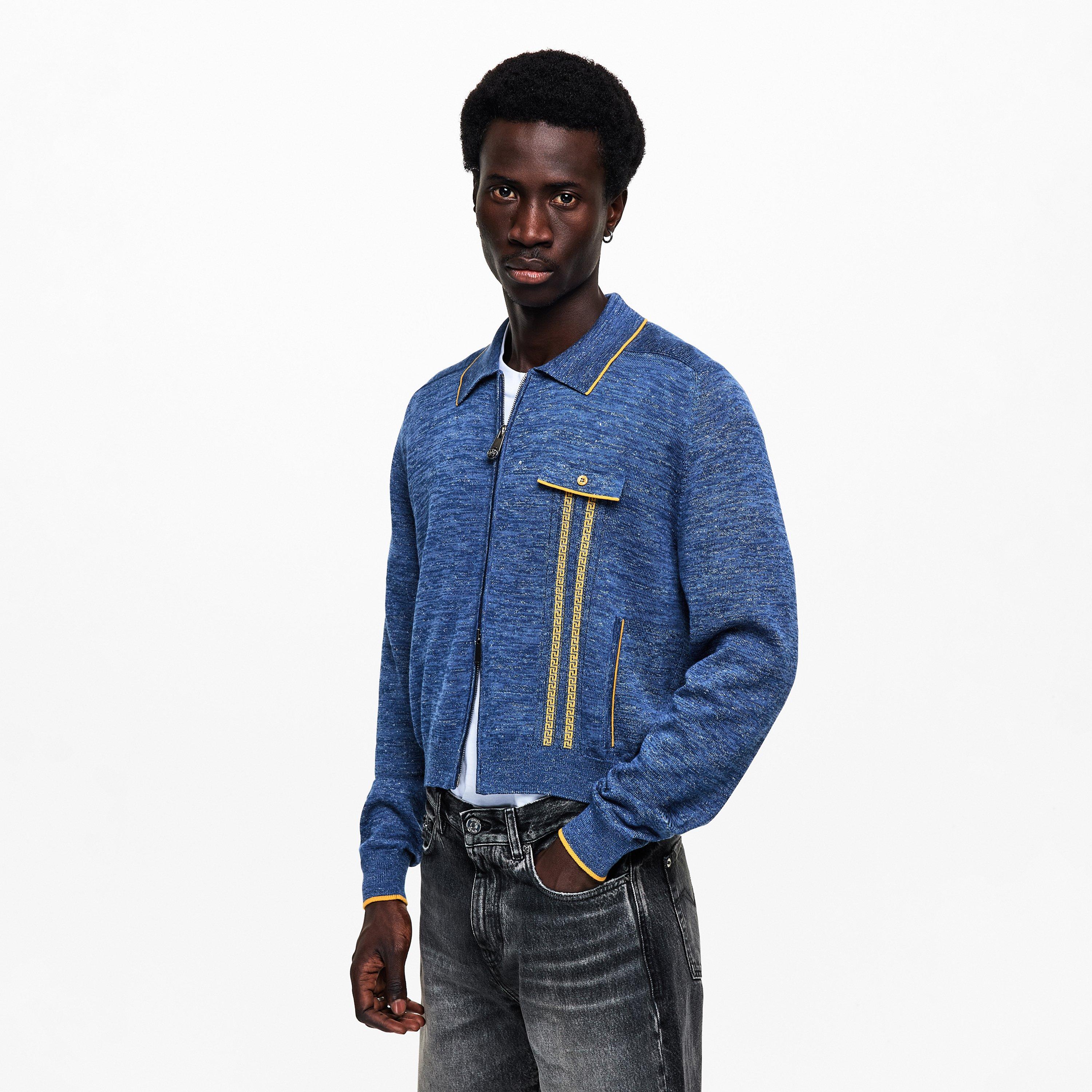 Sky - Versace - Men's Full Zip Knitted Top - 3