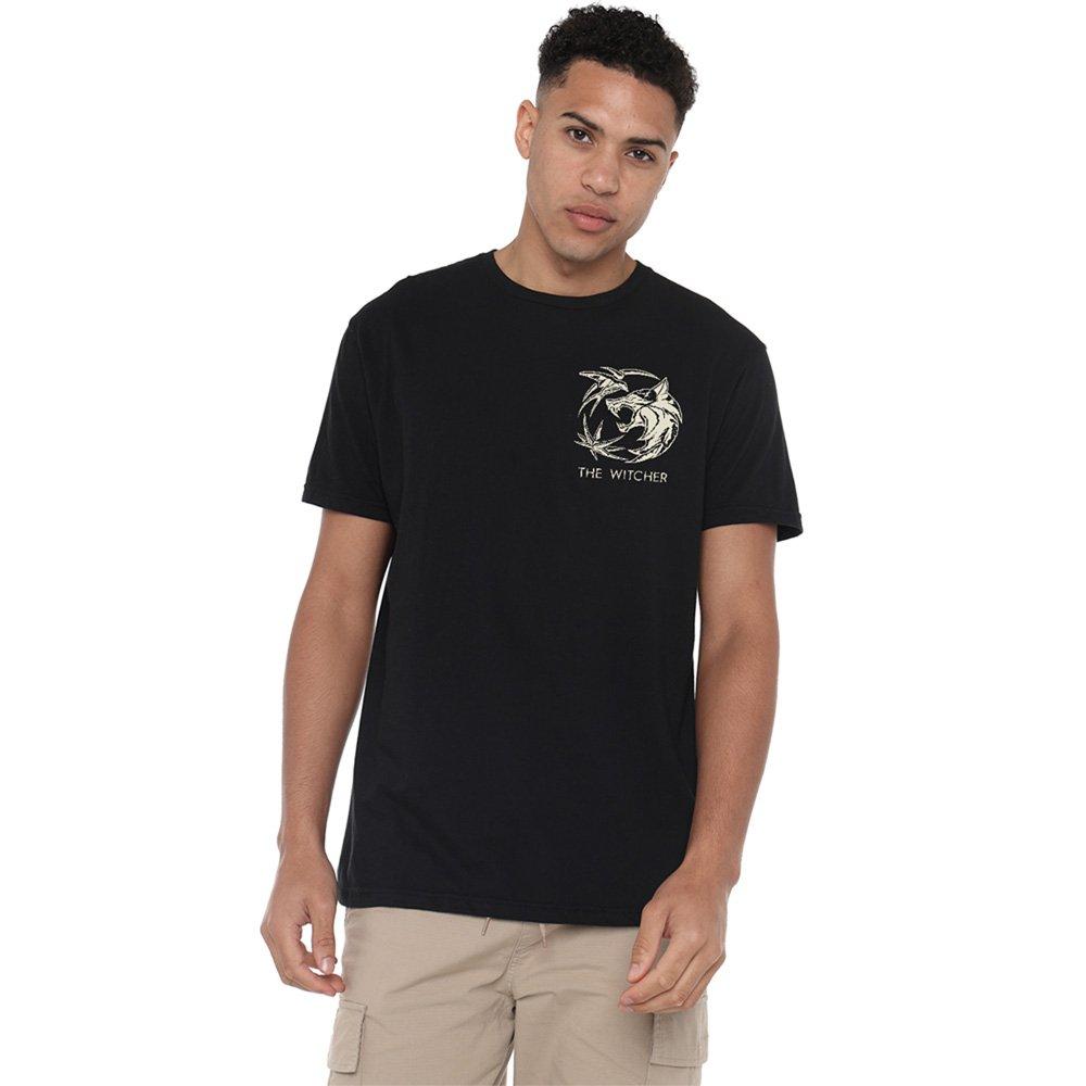 Black - The Witcher - The Witcher Bones Crest Front Back T-Shirt Black - 2