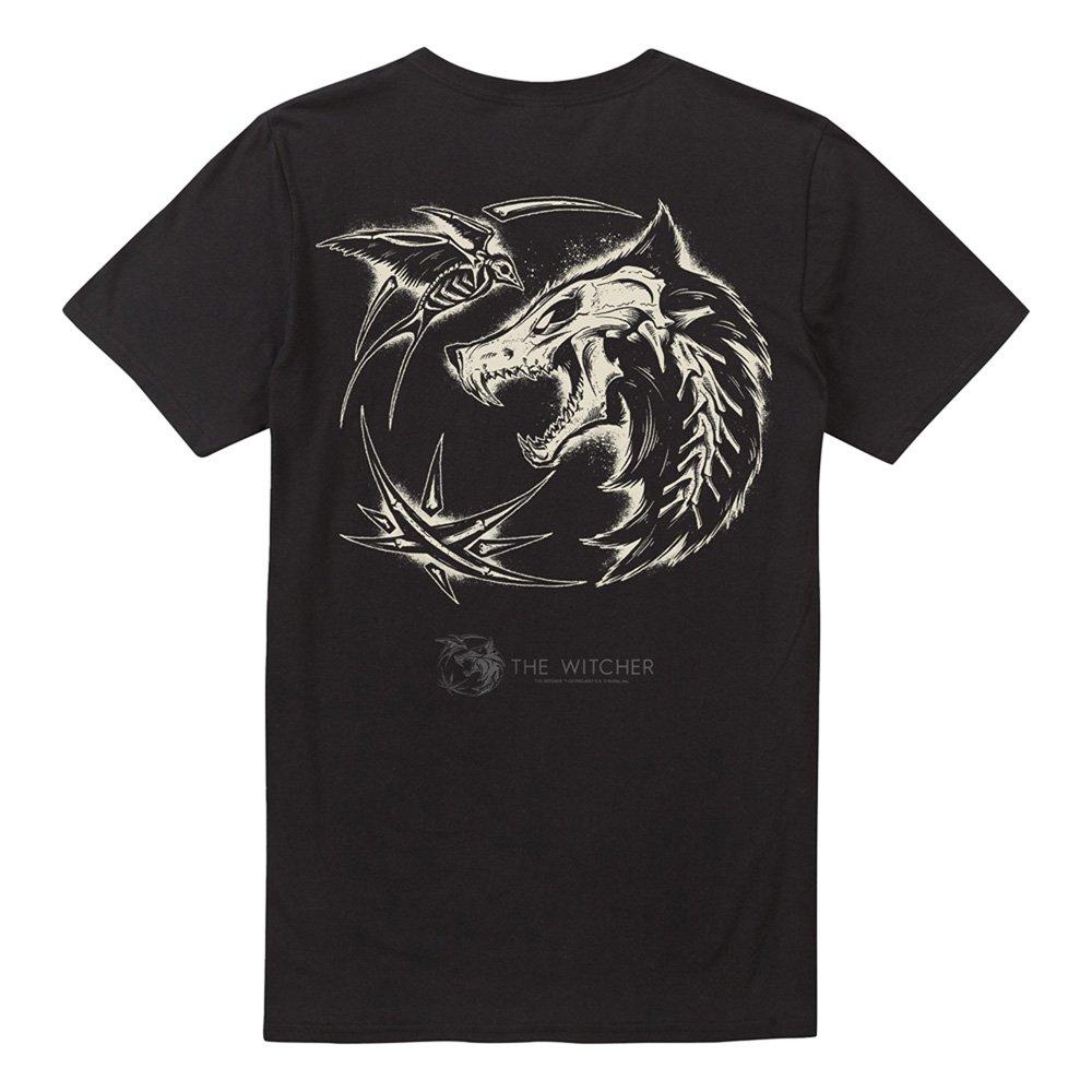 Black - The Witcher - The Witcher Bones Crest Front Back T-Shirt Black - 4