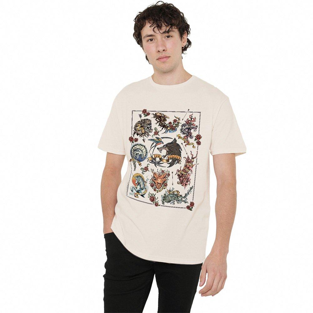 Beige - The Witcher - The Witcher Monster Tattoo Flash T-Shirt Natural - 1