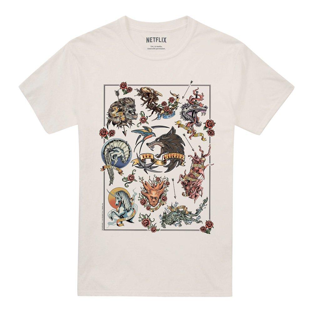 Beige - The Witcher - The Witcher Monster Tattoo Flash T-Shirt Natural - 4