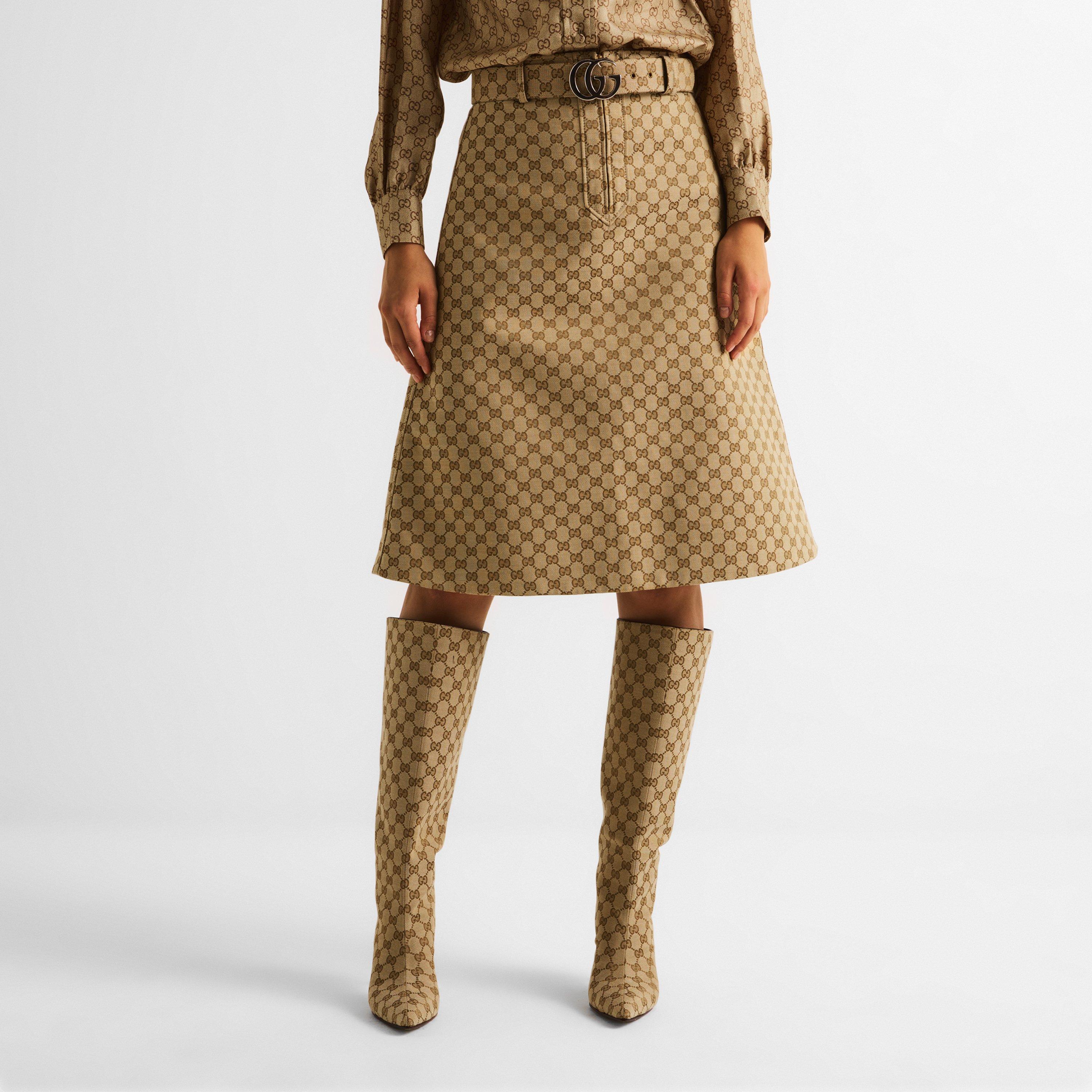 Vintage Sand - Gucci - Women's Midi Skirt - 3
