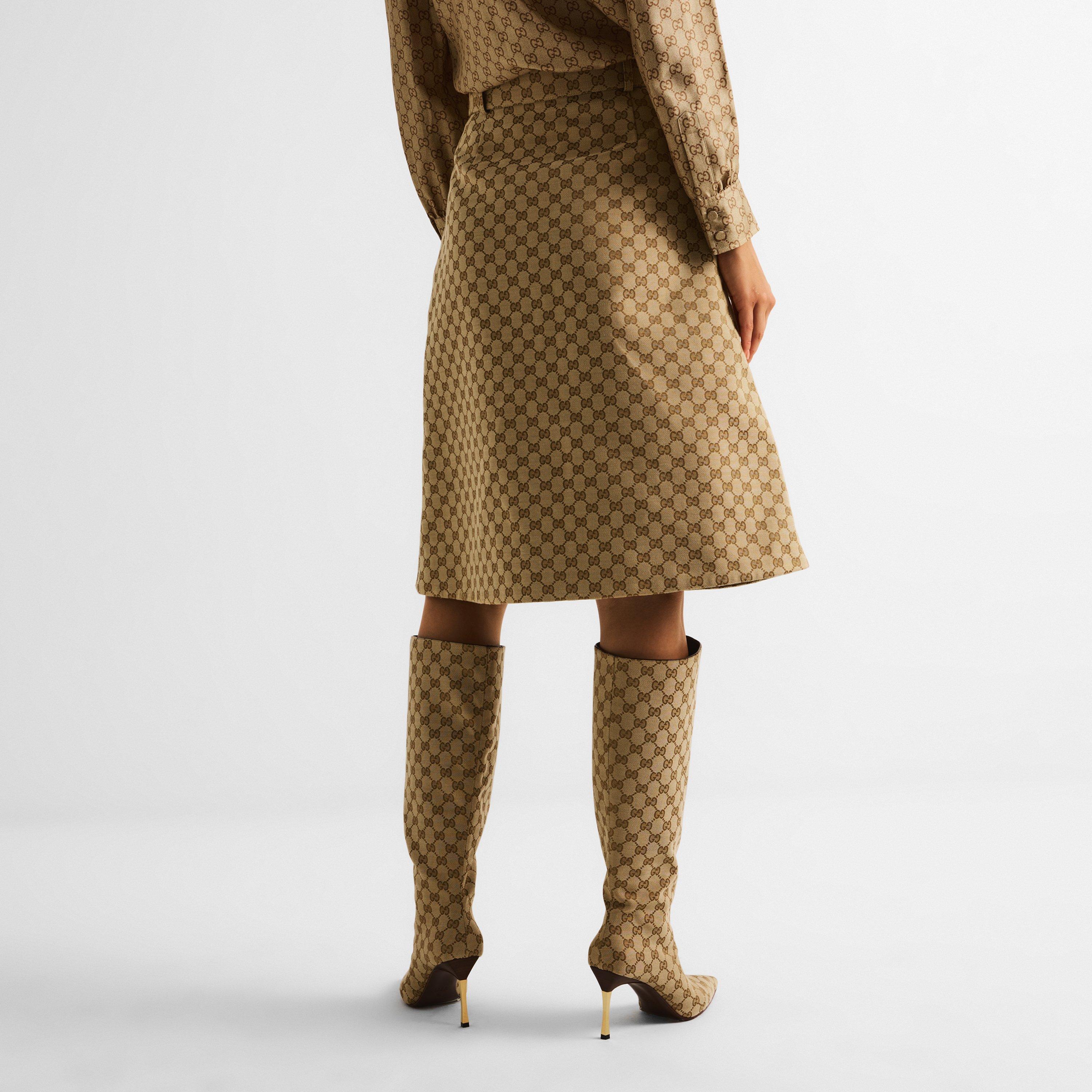 Vintage Sand - Gucci - Women's Midi Skirt - 4