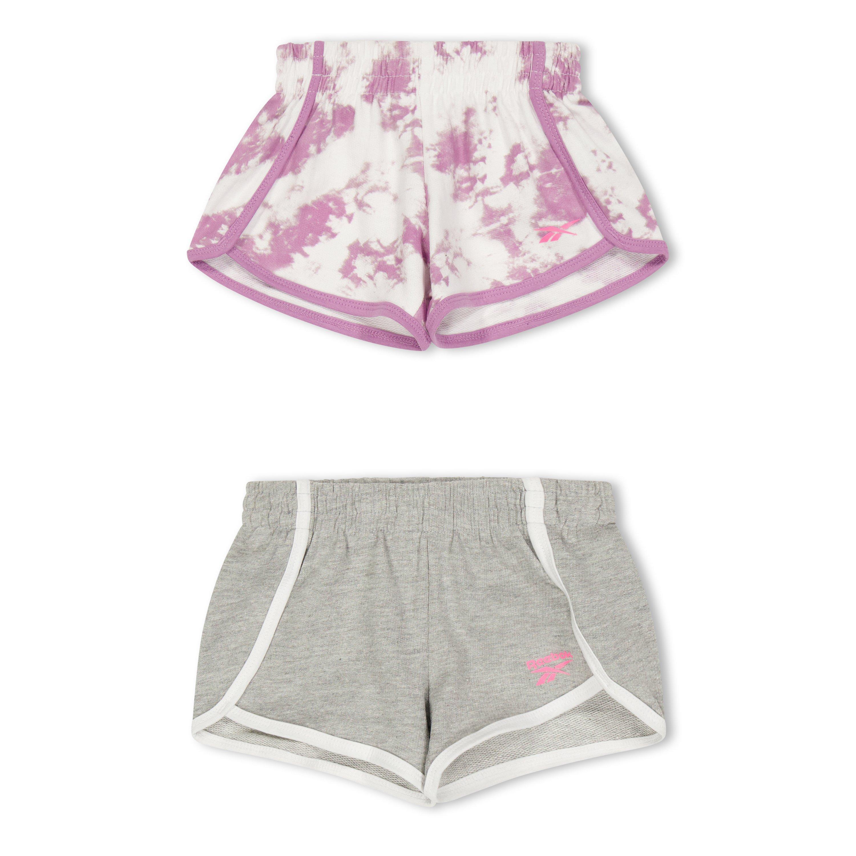 Reebok  Kids' Tie Dye Jersey Jogger Shorts - Orchid - 4-5 Yrs
