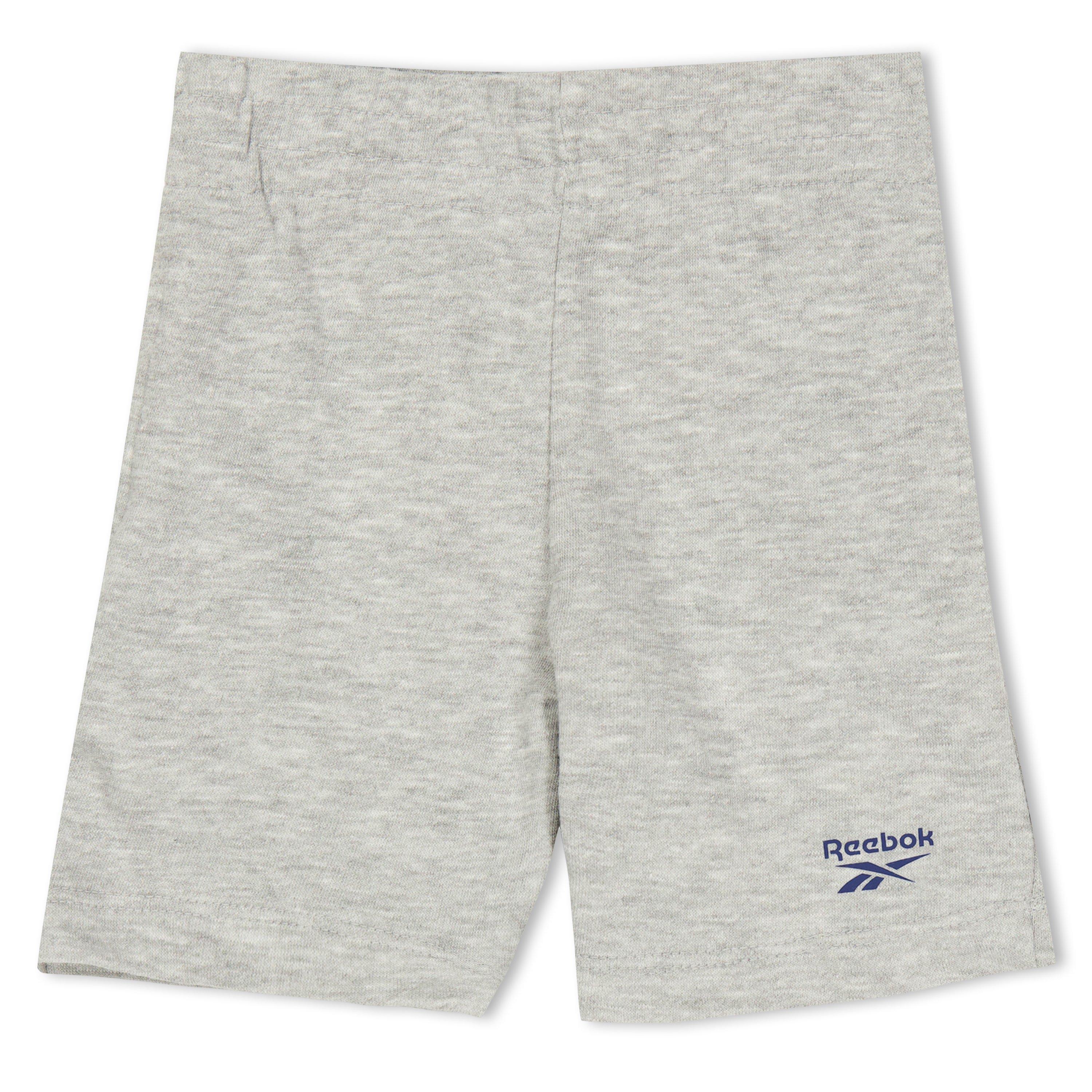 Lt Grey Heather - Reebok - Kids' Large Pocket Jersey Jogger Shorts - 1