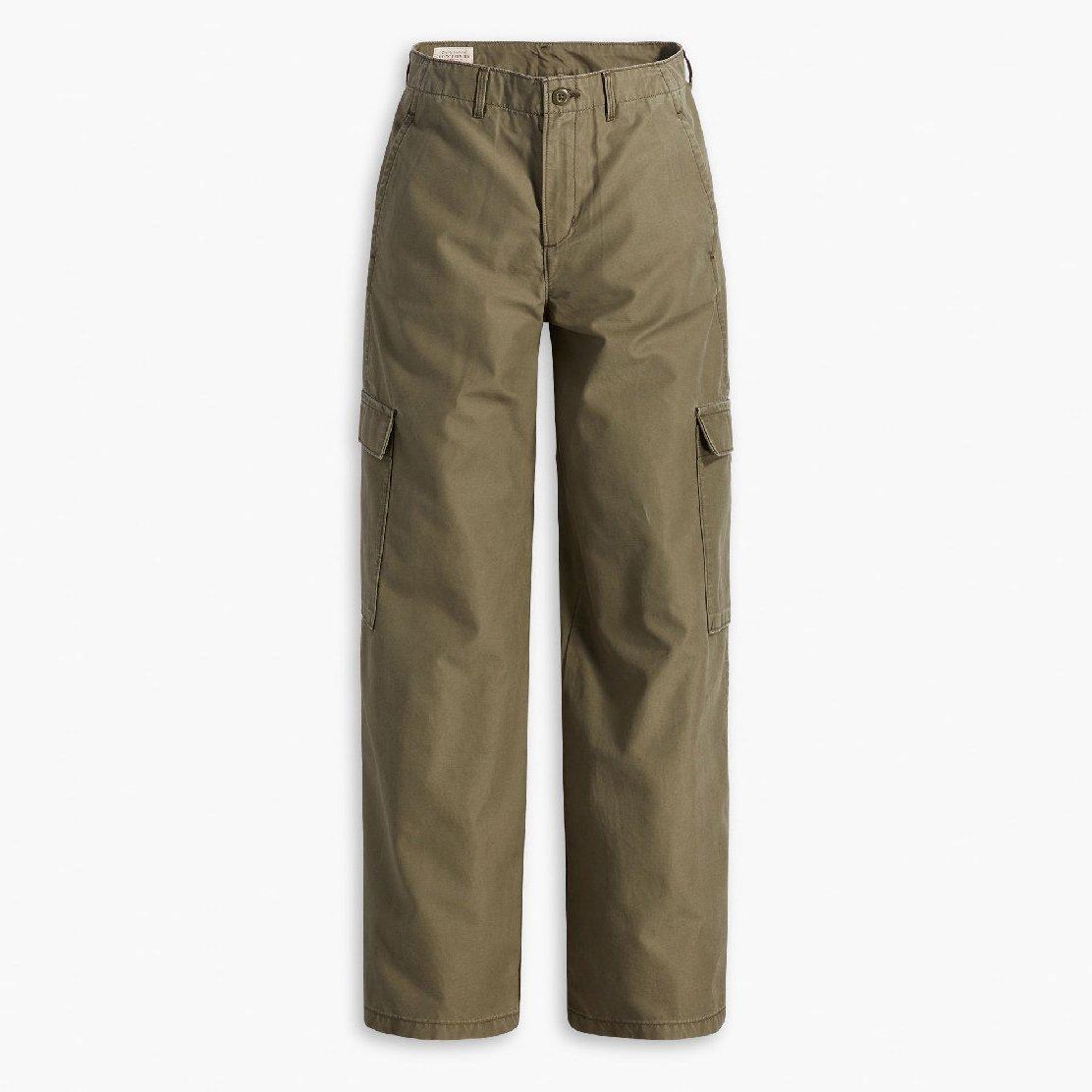 Levis Women's Baggy Cargo Jeans Olive Night - 26 L34