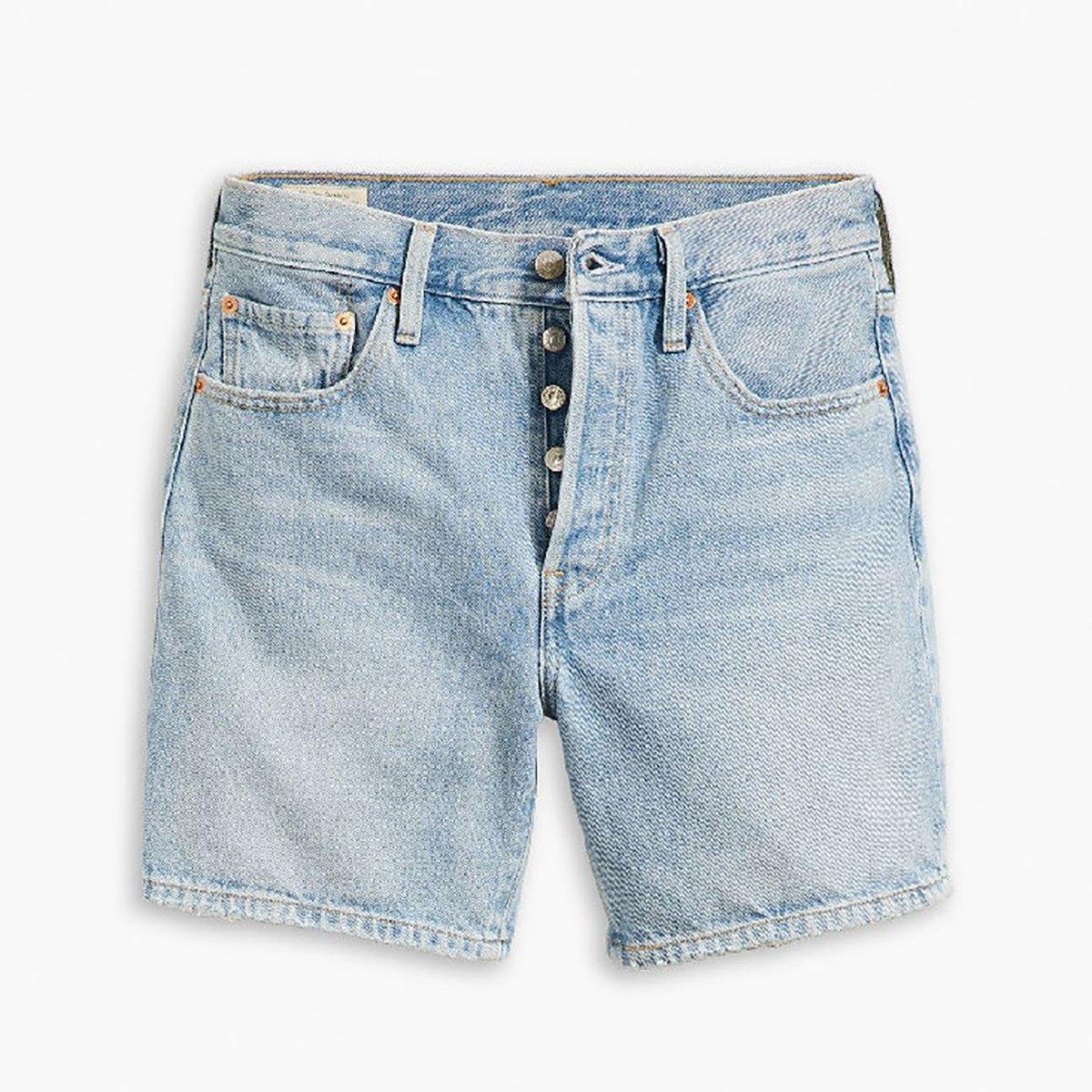 Levis Women's Mid Thigh Denim Shorts Blue 25 L32 - Image 3